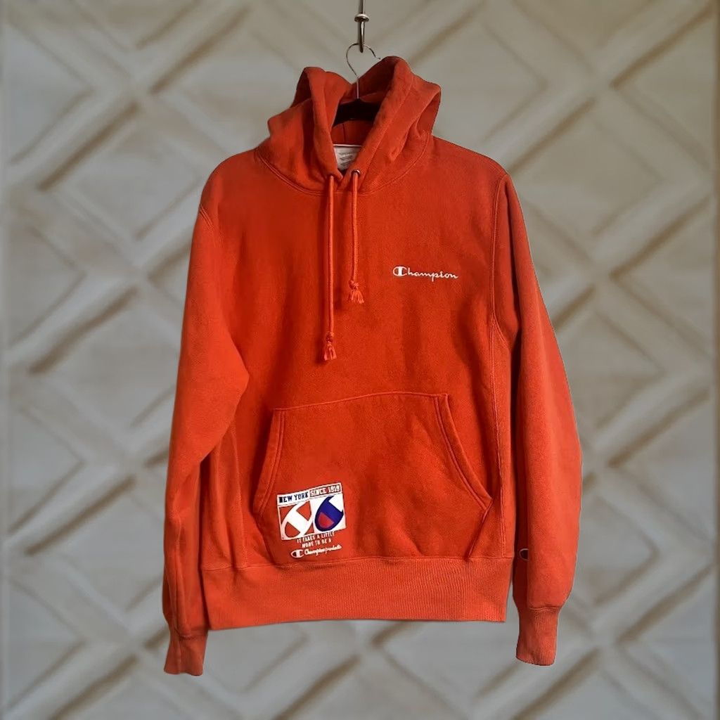 Champion Champion Orange Reverse Weave Sweatshirt Mens Size S Hoodie Embroidered Logo Size US S / EU 44-46 / 1 - 1 Thumbnail
