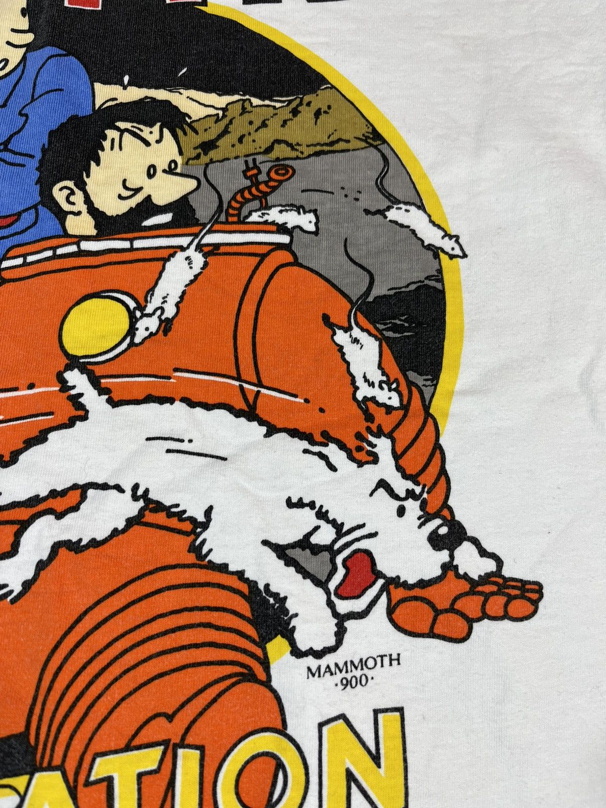Band Tees Vintage Tintin “Destination Moon” T-Shirt 80-90s Size US L / EU 52-54 / 3 - 14 Thumbnail
