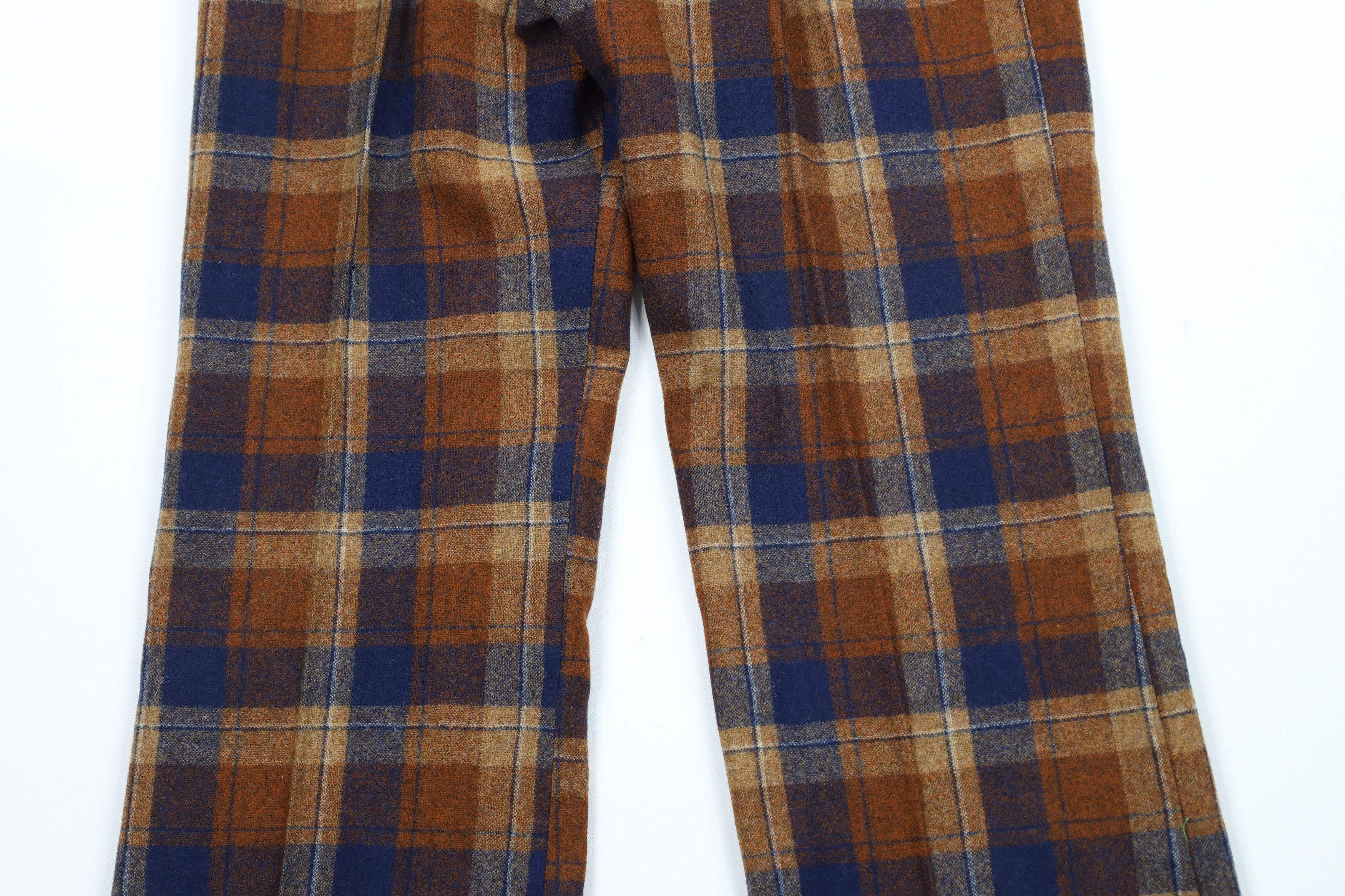 Vintage Vintage 60s 70s Streetwear Wide Leg Bell Bottoms Pants Plaid Size 26" / US 2 / IT 38 - 8 Thumbnail
