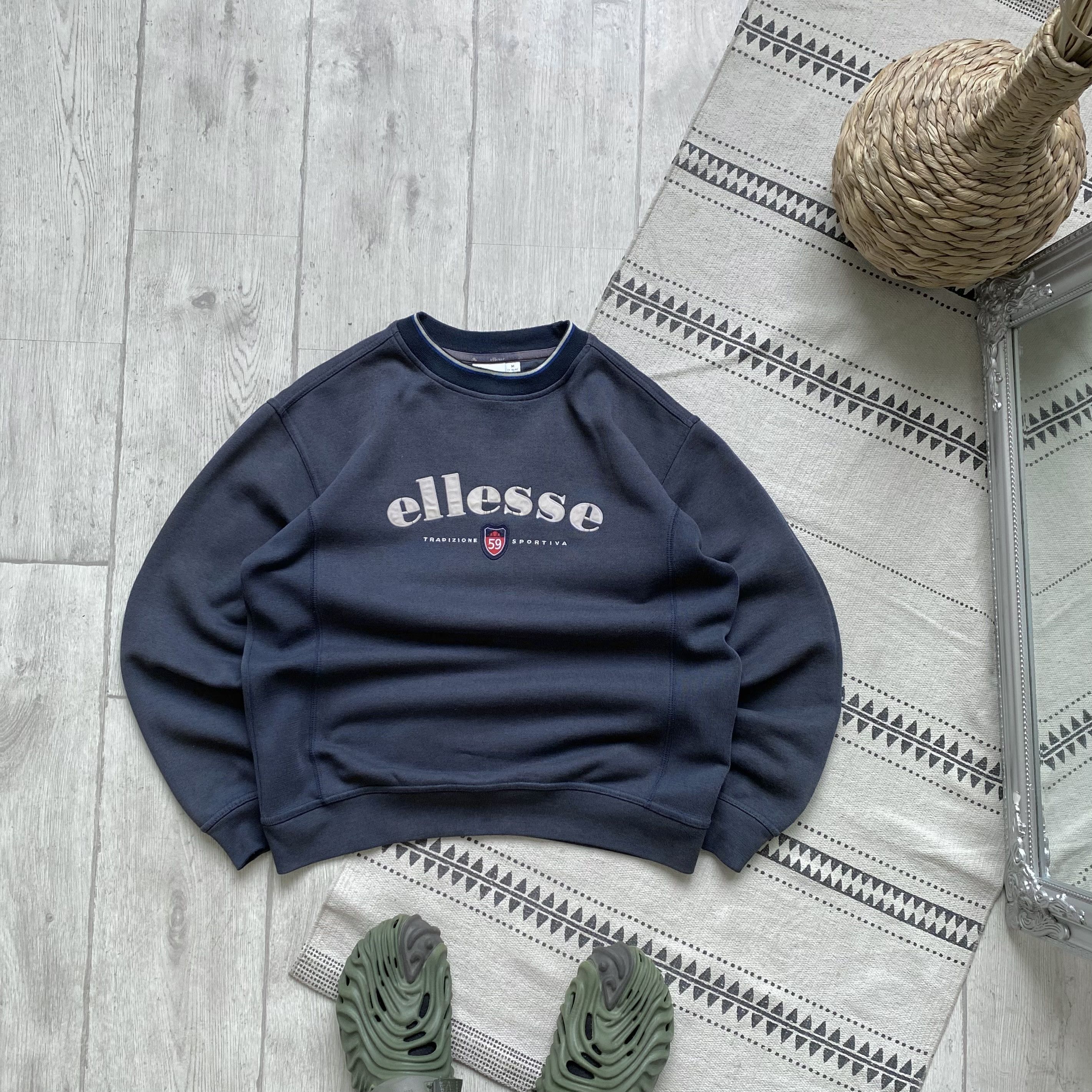 Ellesse Vintage 90s Faded Ellesse sweatshirt Center logo Nike Umbro Size US M / EU 48-50 / 2 - 1 Thumbnail