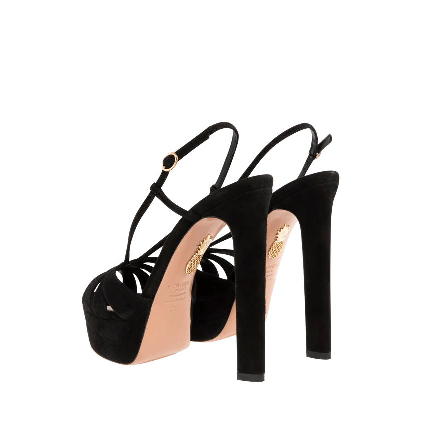 Aquazzura o1h1sh10526 Animee Sandal Plateau 130 in Black Size US 7.5 / IT 37.5 - 2 Thumbnail