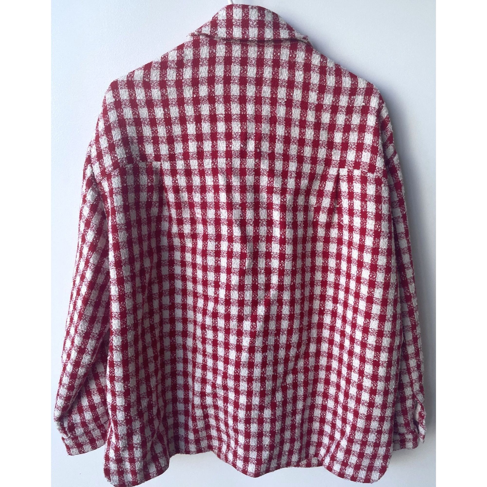 Miu Miu Miu Miu Red & White Checkered Button-Up Jacket With Pockets Size S / US 4 / IT 40 - 2 Thumbnail
