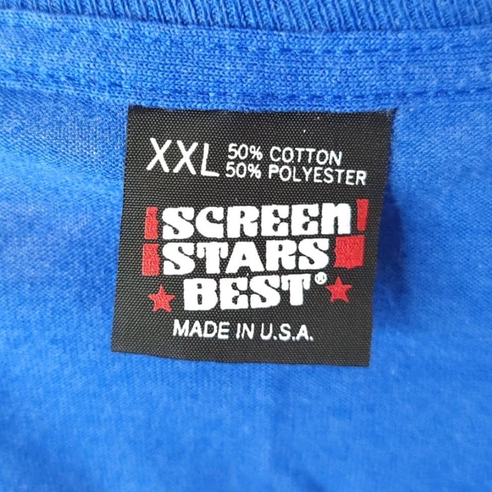 Vintage VINTAGE Screen Stars Christian T Shirt Mens XL Blue 90s River Of Life Jesus Made In USA Shirt Size US XL / EU 56 / 4 - 6 Thumbnail