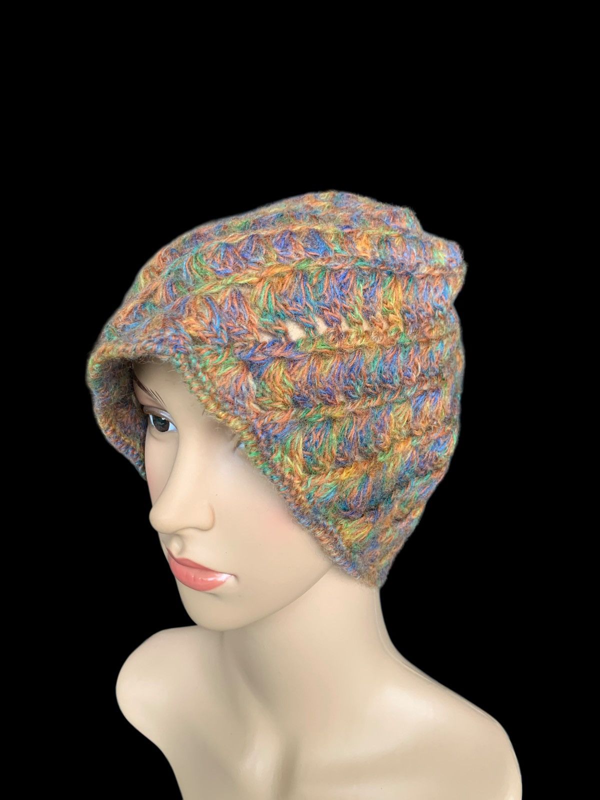 Japanese Brand × Kapital × Vintage Crochet Knitted Handmade Hairy Big Beanie Size ONE SIZE - 5 Thumbnail
