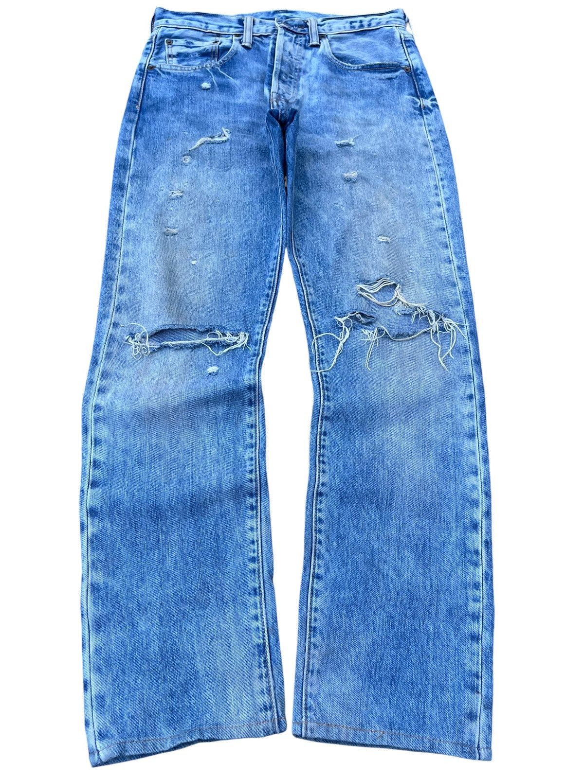 Vintage Levi’s 501 Buttonfly Distressed Straight Leg Jeans