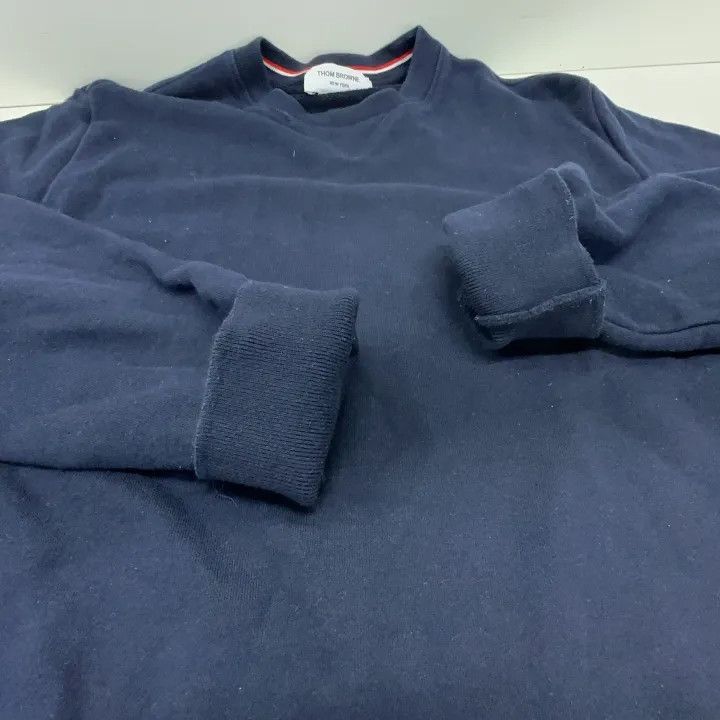 Thom Browne Thom Browne Classic Navy Blue Sweatshirt -2507 Size US L / EU 52-54 / 3 - 5 Thumbnail