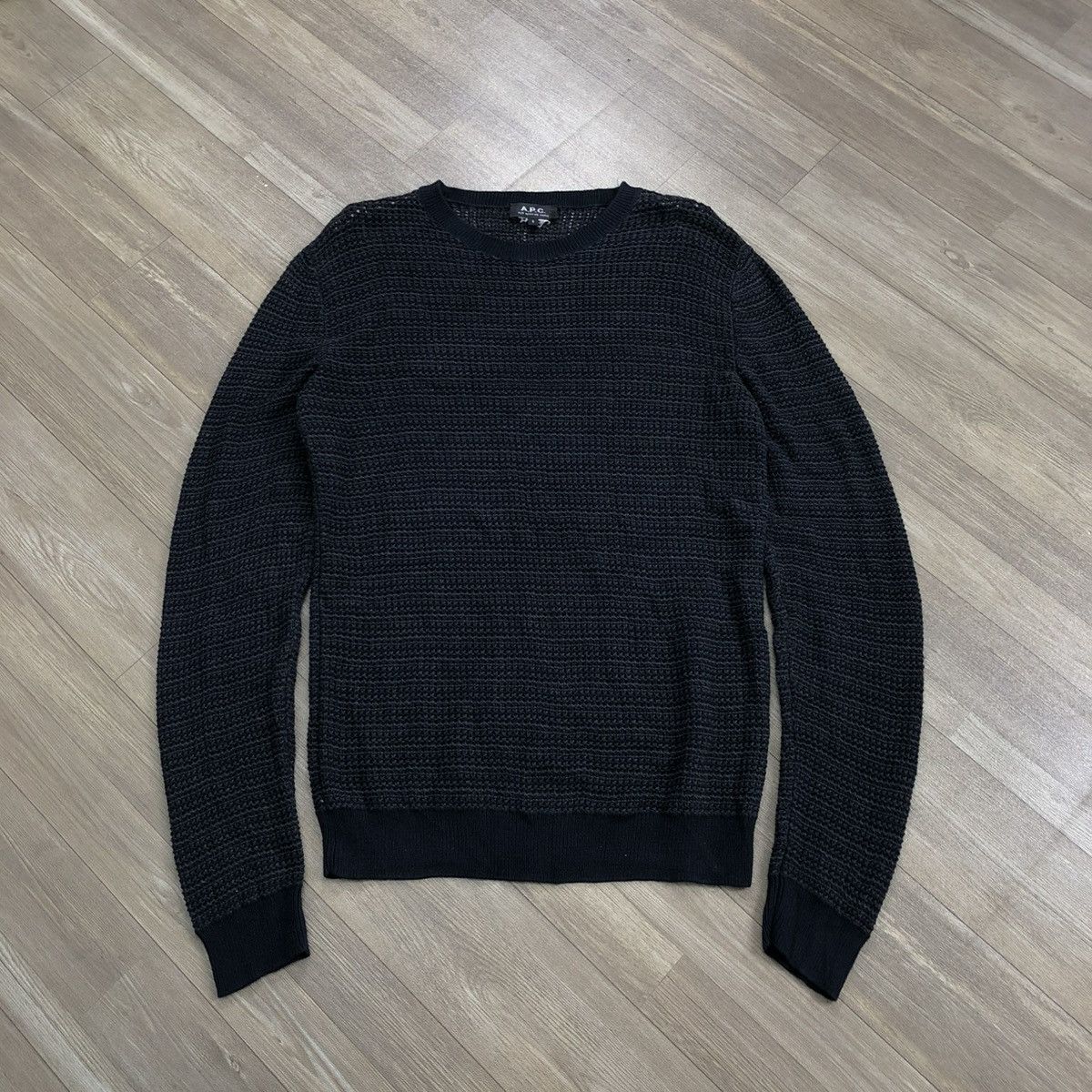 A.P.C. × Designer × Vintage Vintage A.P.C. Semi-Sheer Transparency Knit Sweater Grunge Size US S / EU 44-46 / 1 - 1 Thumbnail