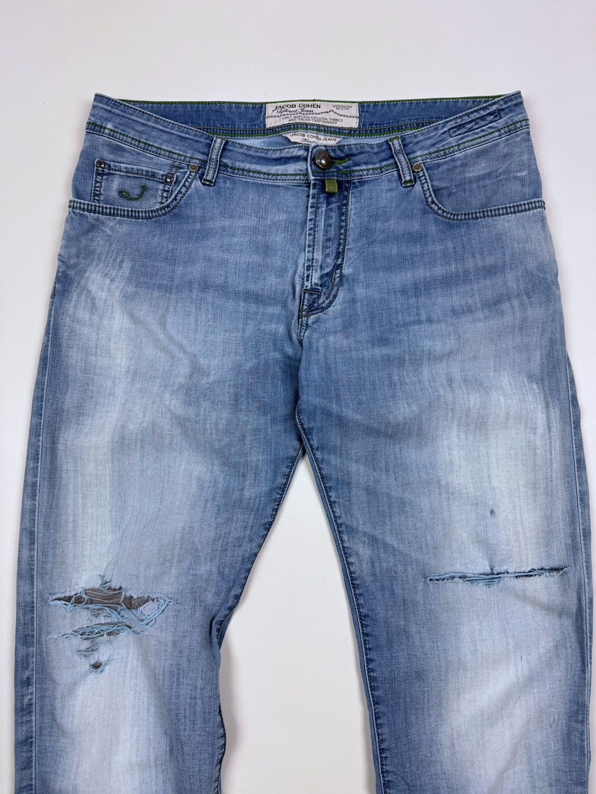 Jacob Cohen Distressed Jacob Cohen Lightweight Washed Denim Jeans Pants Size US 35 - 7 Thumbnail