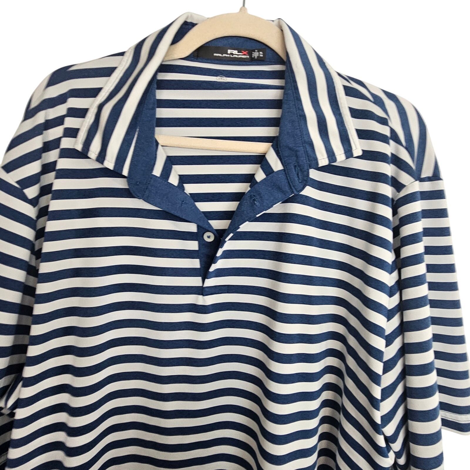 RLX Ralph Lauren Ralph Lauren RLX Striped Golf Polo Shirt XXL Active Athletic Size US XL / EU 56 / 4 - 2 Thumbnail