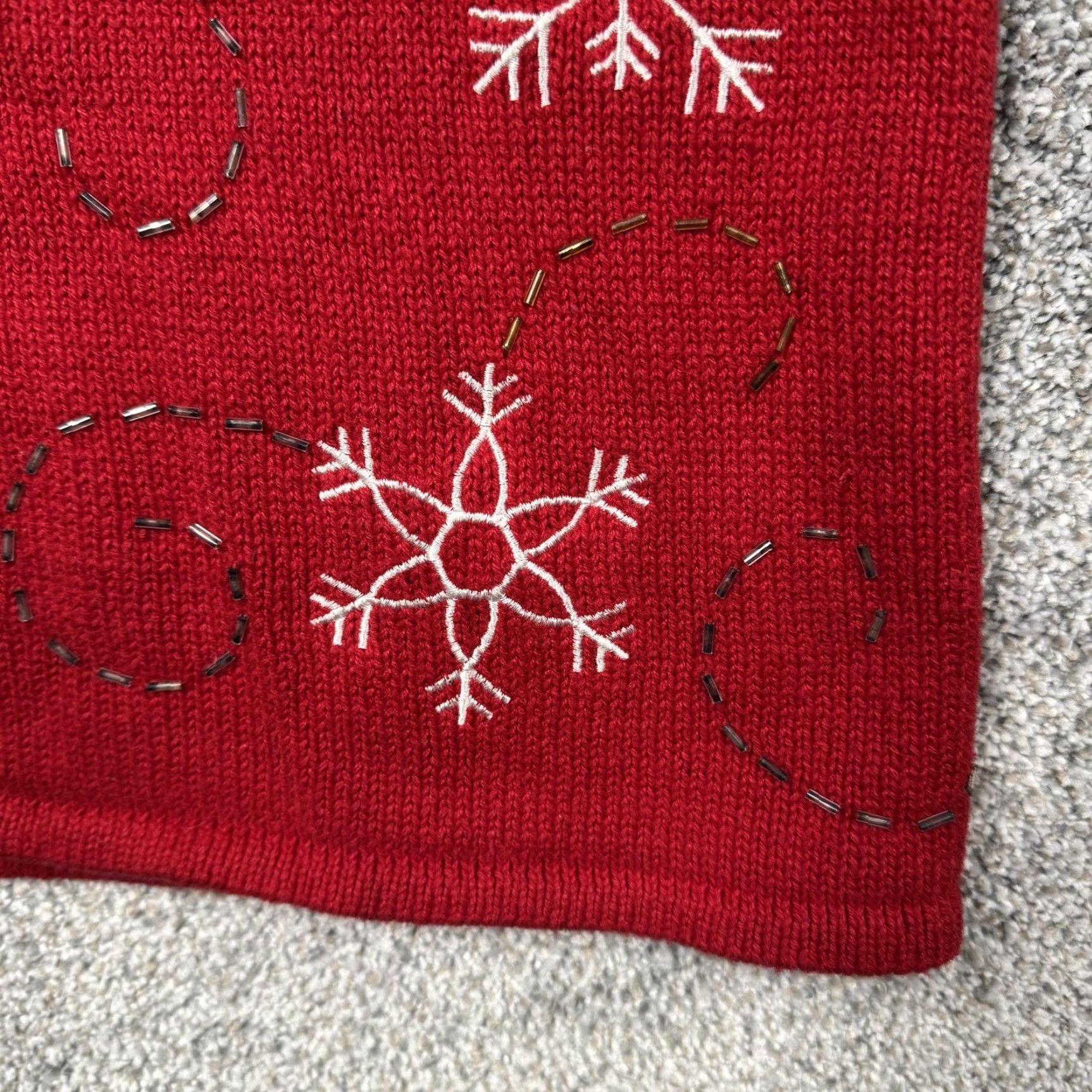 Vintage VINTAGE Southern Lady Vest Shirt Womens S Red Snowflake Zip Holiday Christmas Cozy Size S / US 4 / IT 40 - 2 Thumbnail