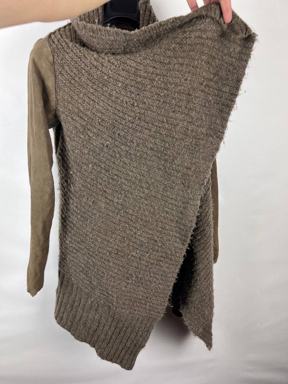 Allsaints Allsaints force cardigan leather wool woman size US 4 Size S / US 4 / IT 40 - 7 Thumbnail