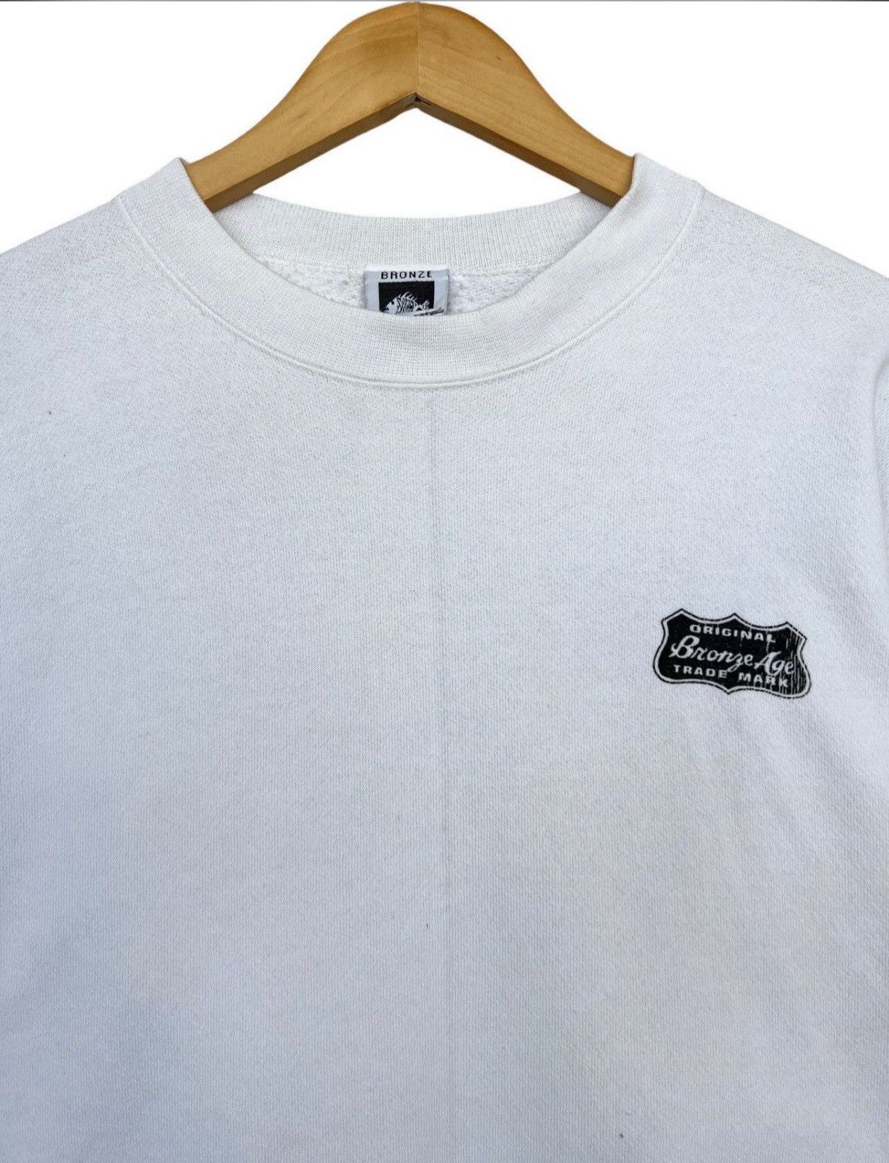 Vintage Pick💥 Vintage 90s Bronze Age Fish Bones Graphic Sweatshirt Size US L / EU 52-54 / 3 - 4 Thumbnail