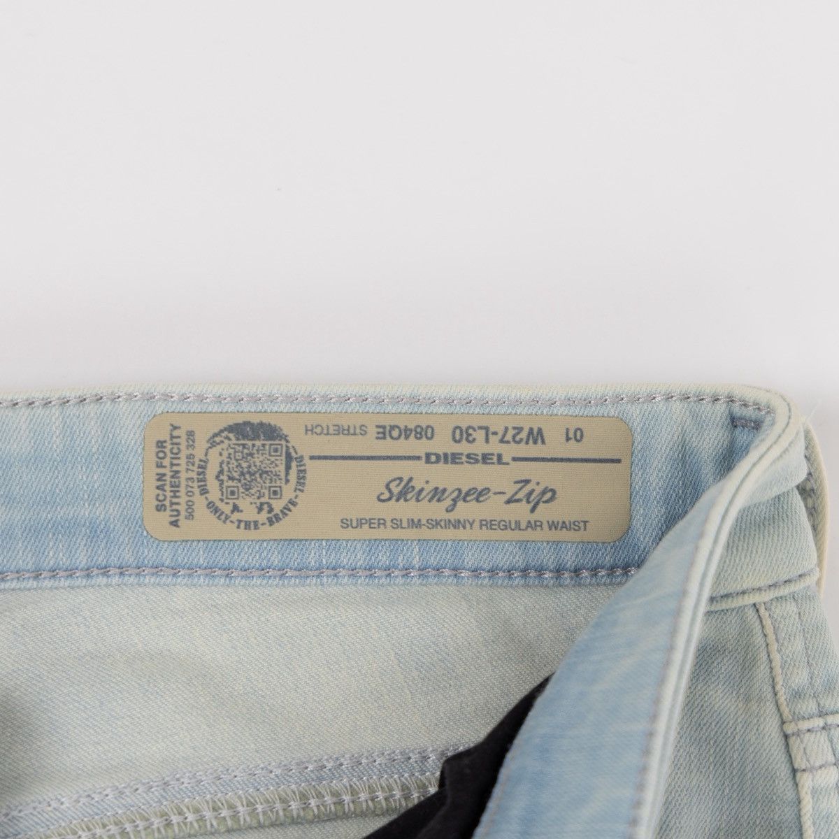 Diesel Diesel Skinzee Super Slim Skinny Jeans Light Blue Distressed Size 28" / US 6 / IT 42 - 6 Thumbnail