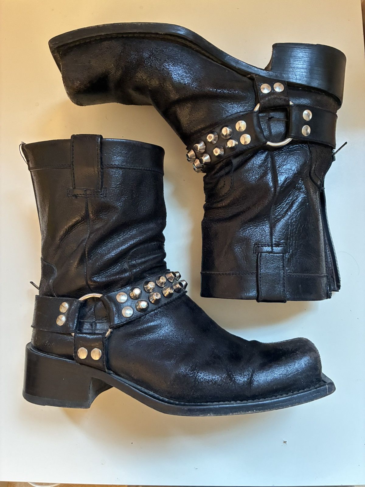 Dsquared2 Studded Dsquared square toe boots FW04 Size US 11 / EU 44 - 2 Thumbnail