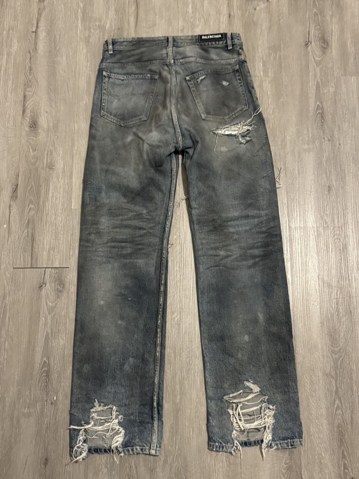 Balenciaga Balenciaga SS23 Mud “Oil Spill” Denim Size US 30 / EU 46 - 3 Thumbnail