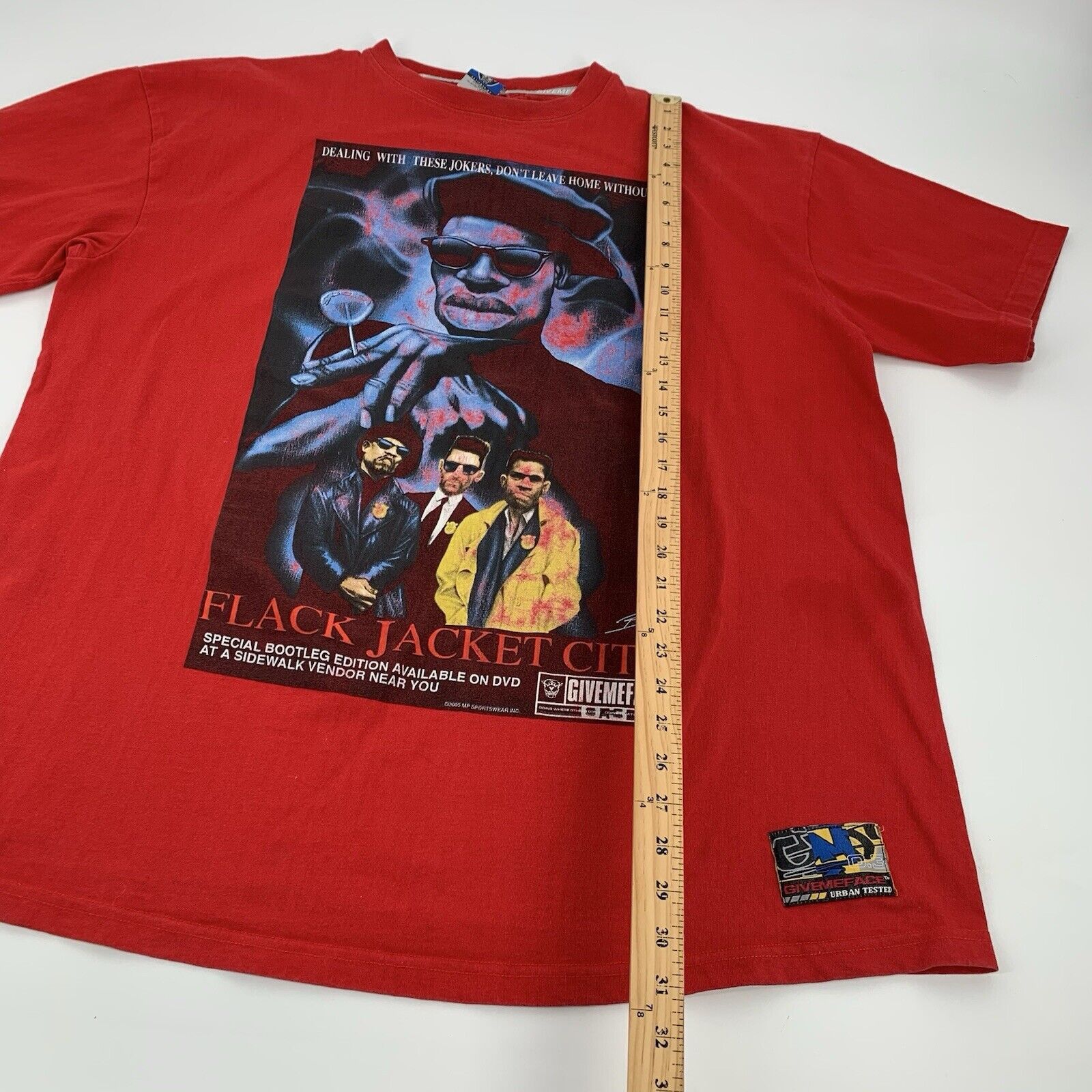 Vintage Vintage 90s Give Me Face New Jack City Parody Flack Jacket Size US XL / EU 56 / 4 - 9 Thumbnail