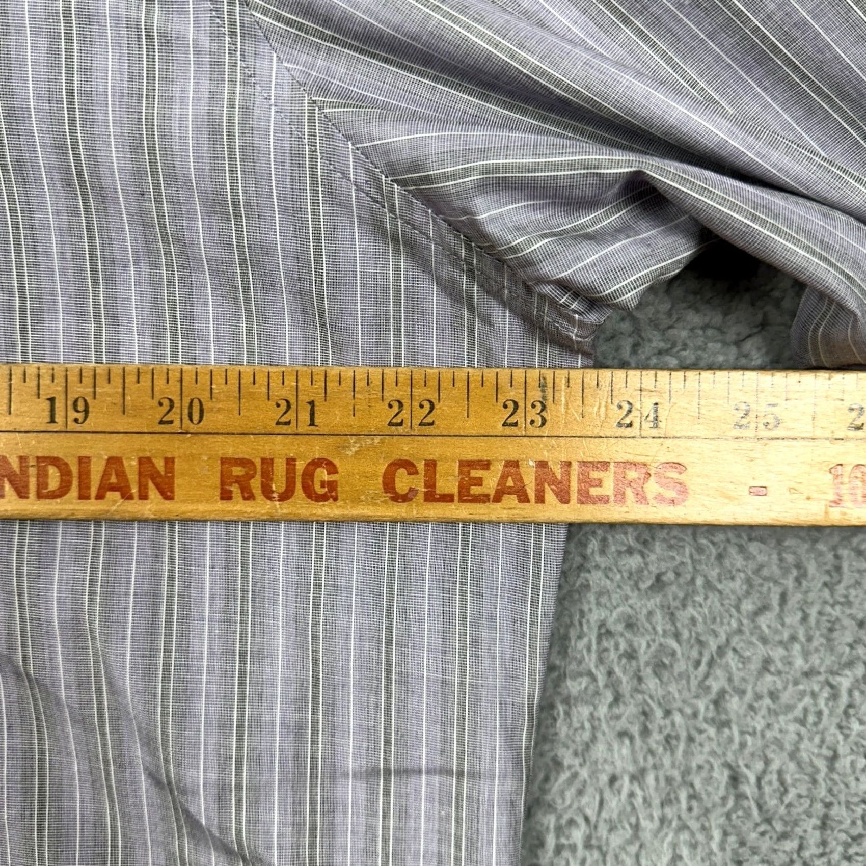 Theory Theory Shirt Dress Mens Large 16.5 34-35 Gray Purple Striped Button Up Cotton Size 46R - 5 Thumbnail