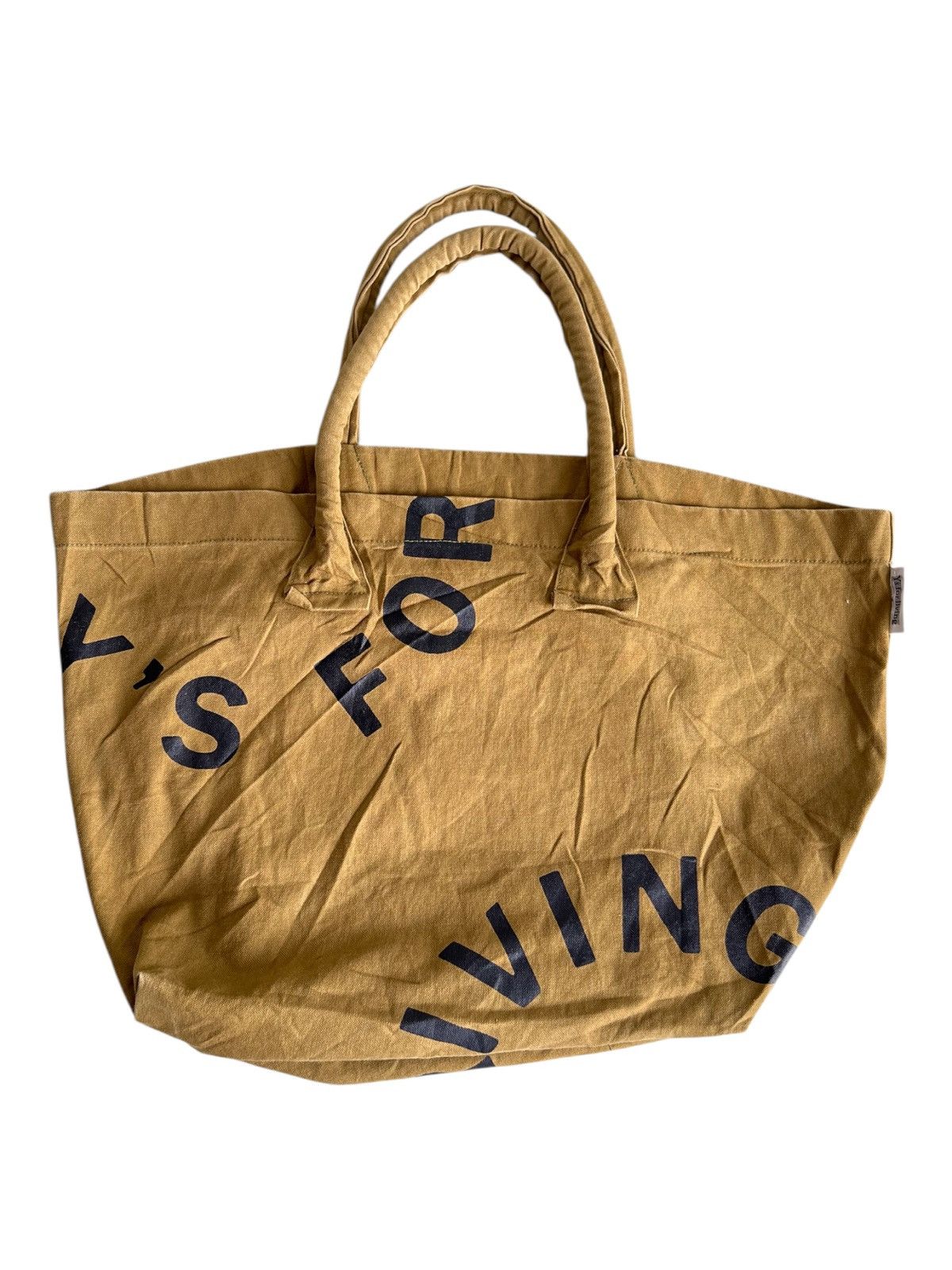 Yohji Yamamoto Yohji Yamamoto Spellout Runway Big Canvas Tote Shoulder Bag Size ONE SIZE - 1 Thumbnail