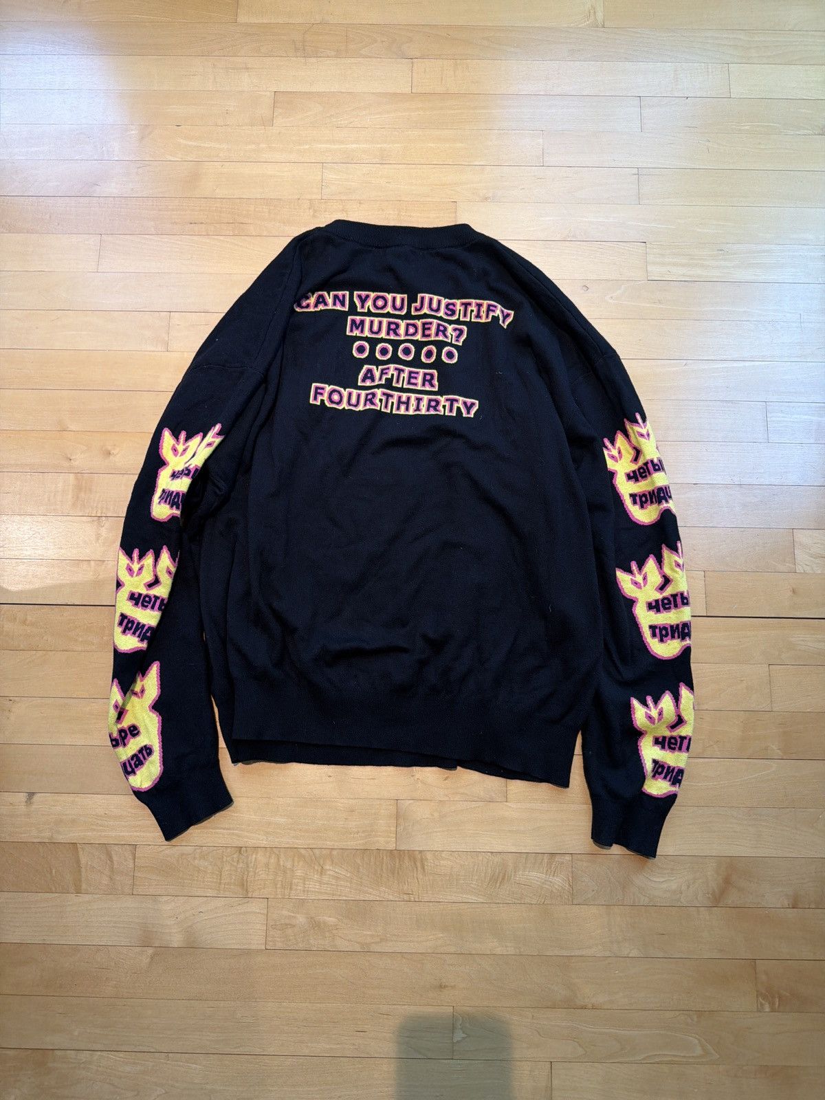 Other After Four Thirty Bomb Pink + Yellow Sweater Size US L / EU 52-54 / 3 - 3 Thumbnail