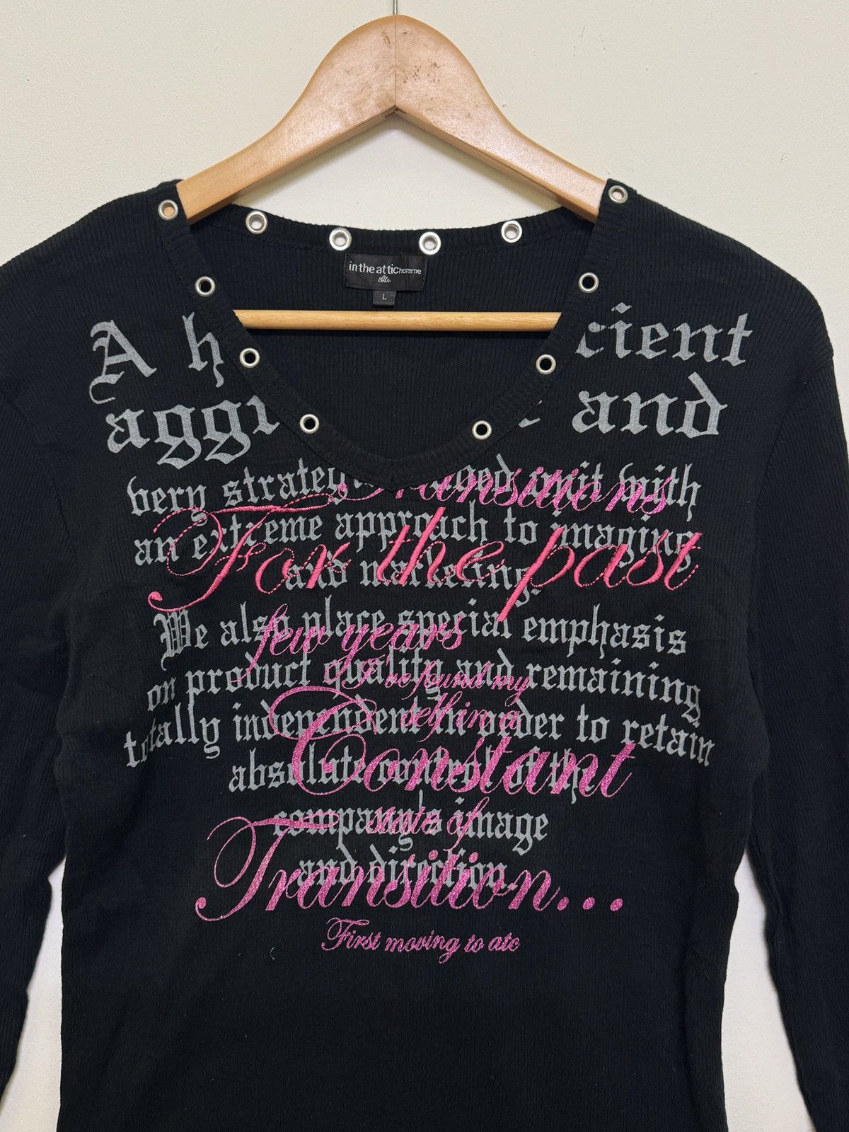 In The Attic In The Attic Poem long Sleeve Gothic style Tee Size US XS / EU 42 / 0 - 6 Thumbnail