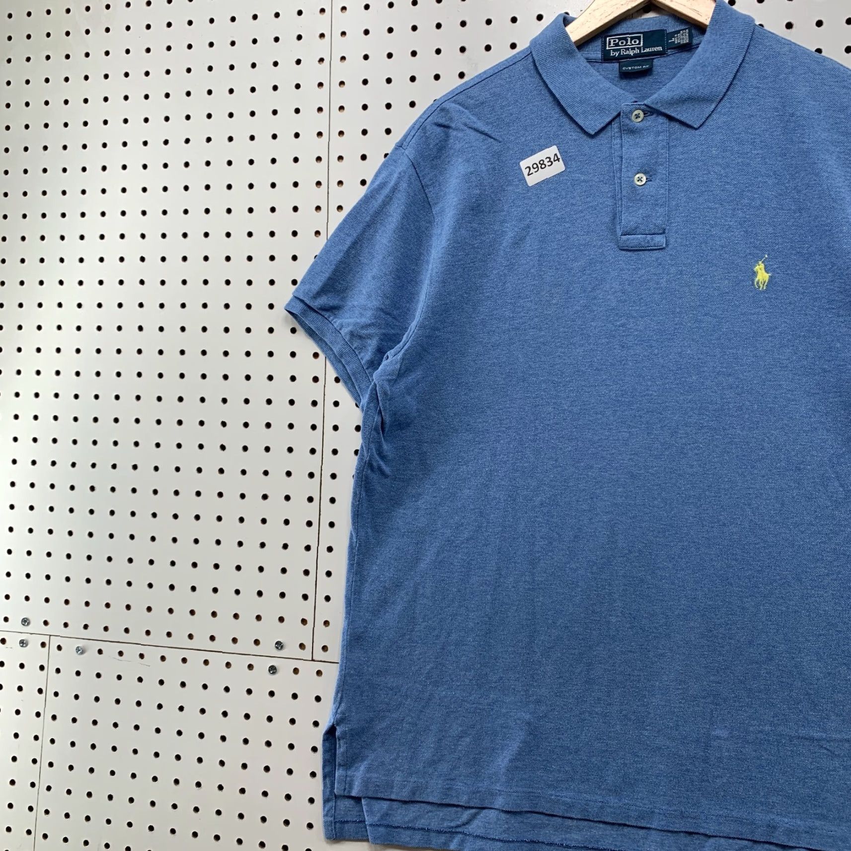 Polo Ralph Lauren Polo Ralph Lauren Collared Shirt Mens Large Blue Yellow Pony Custom 22x31 Size US L / EU 52-54 / 3 - 3 Thumbnail