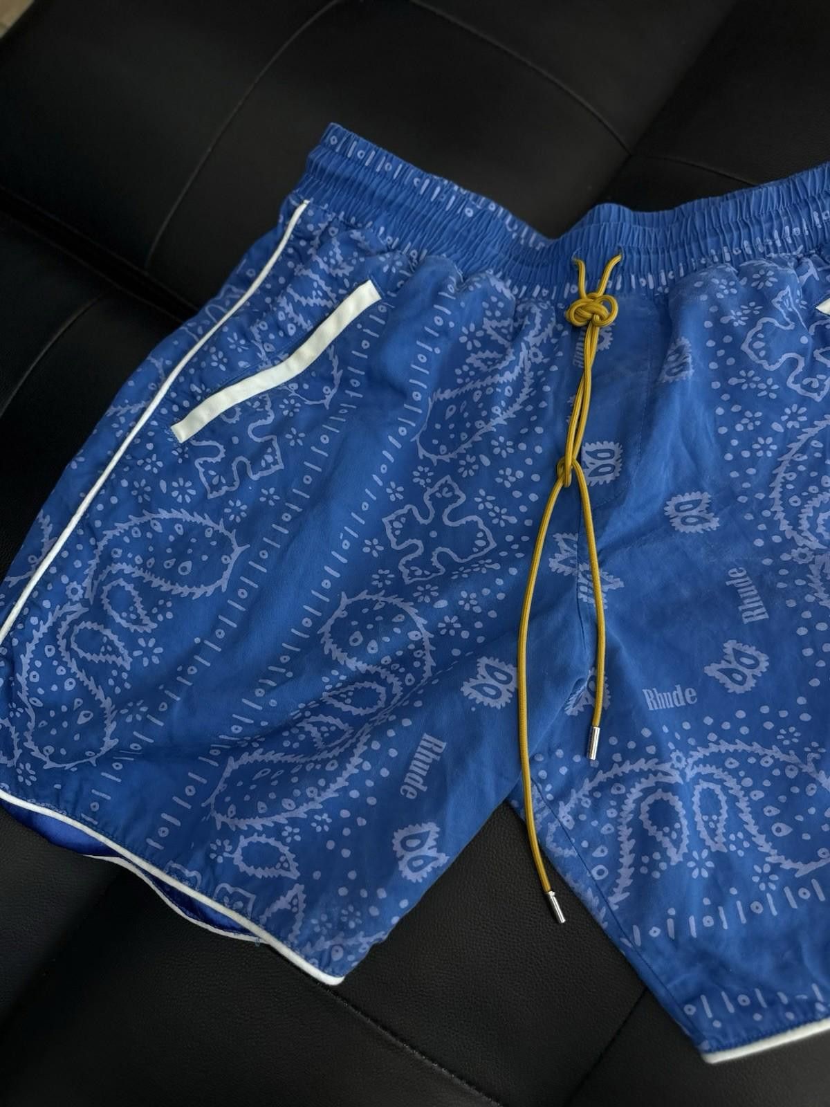 Rhude Rhude Logo Shorts Blue White Summer 100% Authentic (Large) Size US 34 / EU 50 - 3 Thumbnail