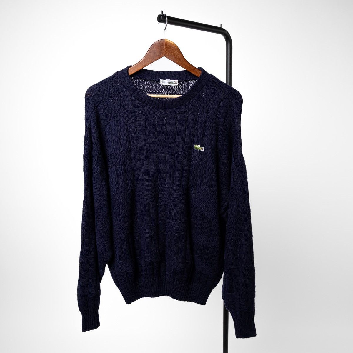 Lacoste Lacoste Vintage 90s Mens Blue Knit Sweater Crew Neck Jumper Size US L / EU 52-54 / 3 - 1 Thumbnail