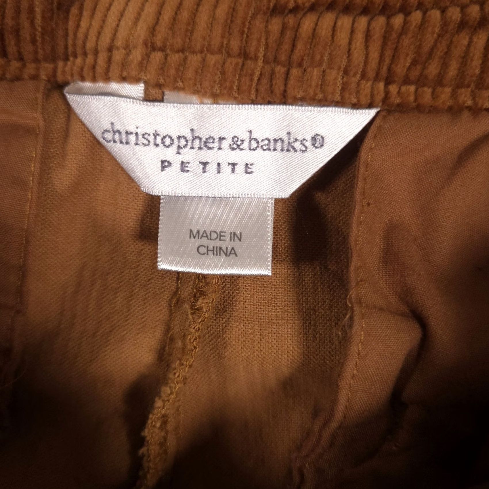 Vintage VINTAGE? No. Christopher & Banks Pants Womens 12P Brown Corduroy Straight Leg Khaki Casual Size 34" / US 12 / IT 48 - 4 Thumbnail