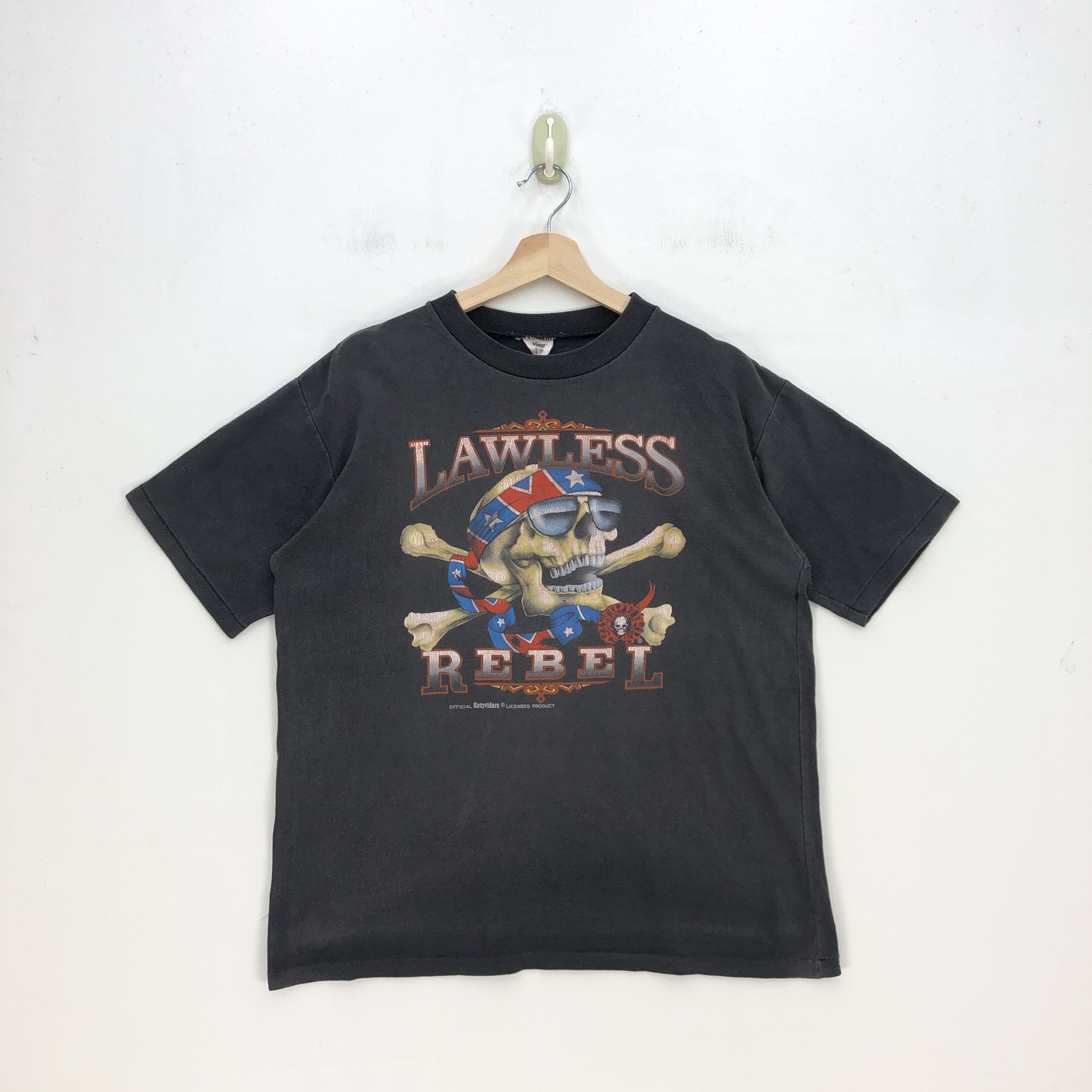 Harley Davidson Vintage Easy Riders T Shirt Lawless Rebel Skulls Tees Size US L / EU 52-54 / 3 - 1 Thumbnail