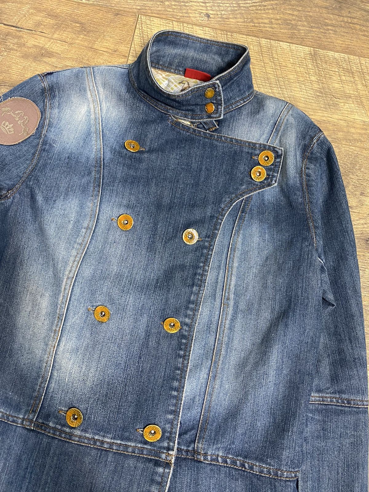 Vintage Vintage Outfit Sailor Military Style Denim Blazer Jacket 38 Size XS / US 0-2 / IT 36-38 - 3 Thumbnail