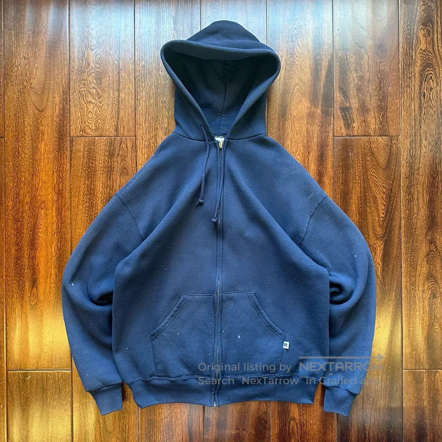 Vintage Russell Vintage Faded Zip Hoodie. Size US M / EU 48-50 / 2 - 1 Thumbnail