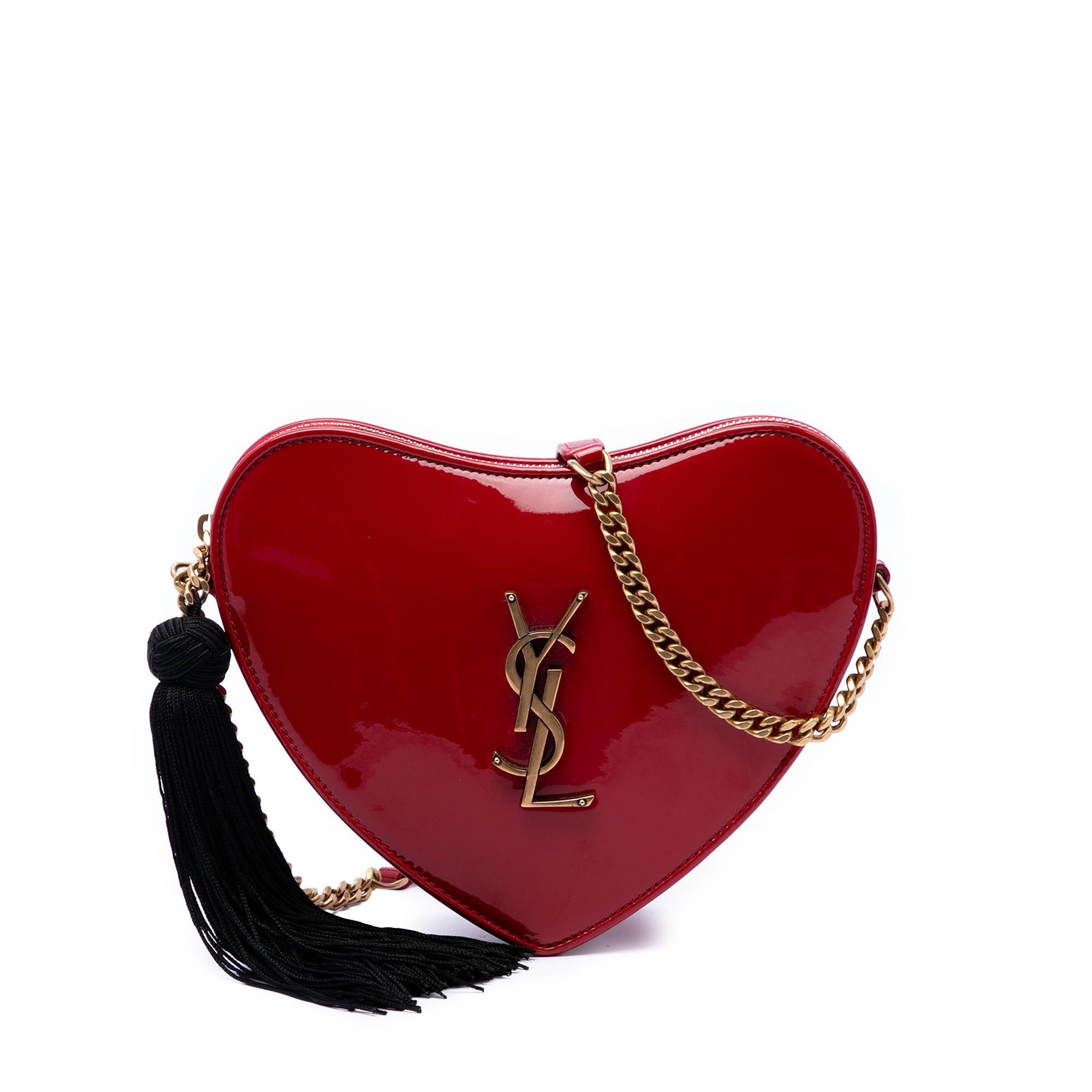 Saint Laurent Paris Patent Sac Coeur Heart Crossbody Size ONE SIZE - 1 Thumbnail
