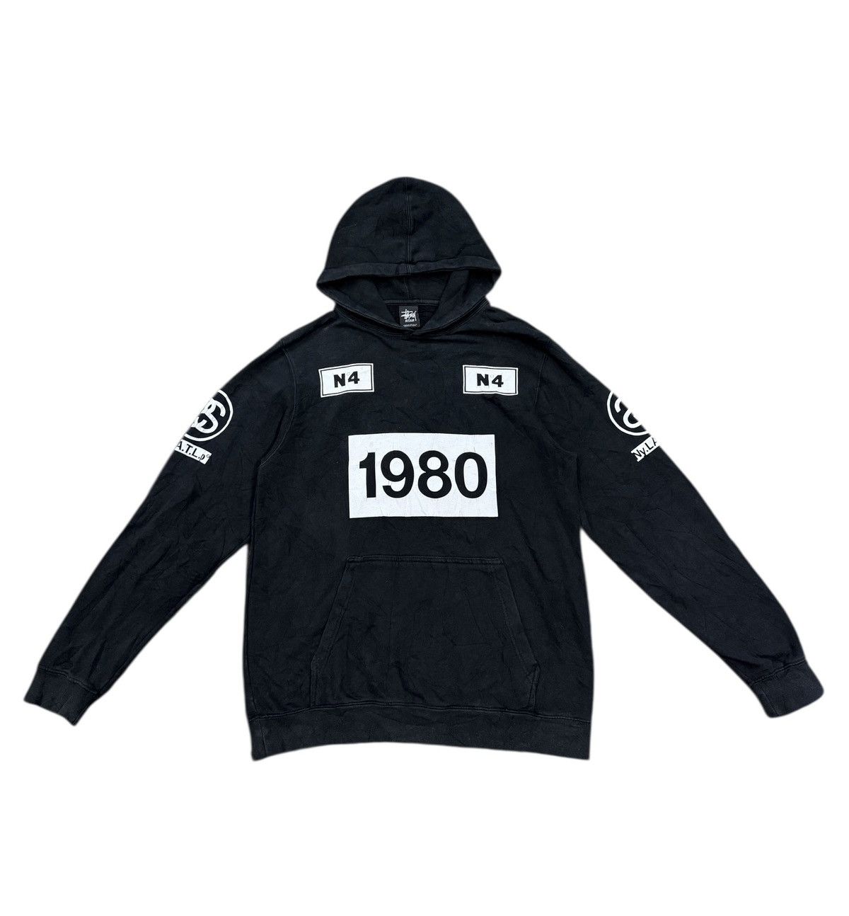 Stussy VINTAGE STUSSY 1980 N4 BIG LOGO HOODIE Size US M / EU 48-50 / 2 - 1 Thumbnail