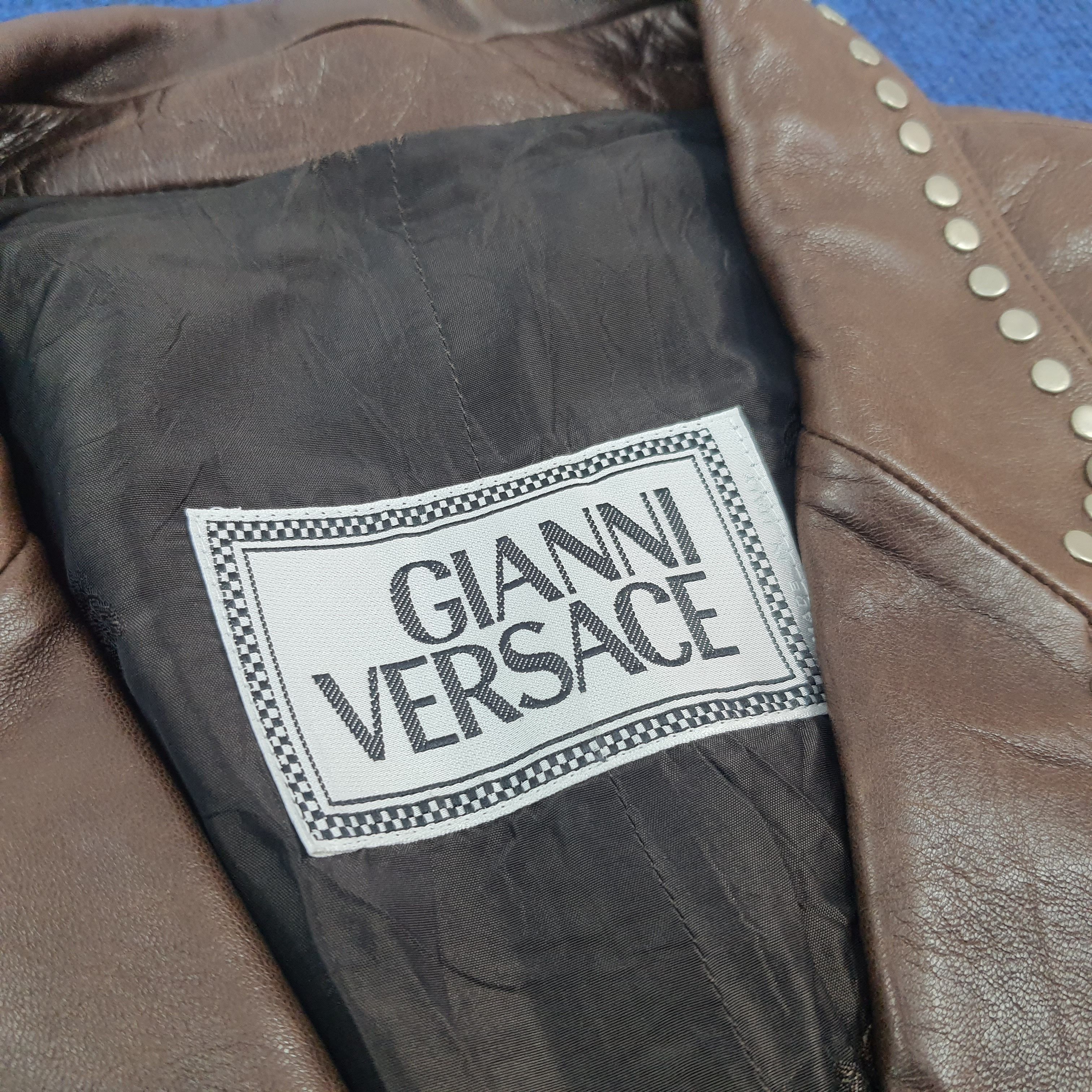 Versace × Vintage Vintage Gianni Versace Luxury Leather Jacket Size US M / EU 48-50 / 2 - 4 Thumbnail