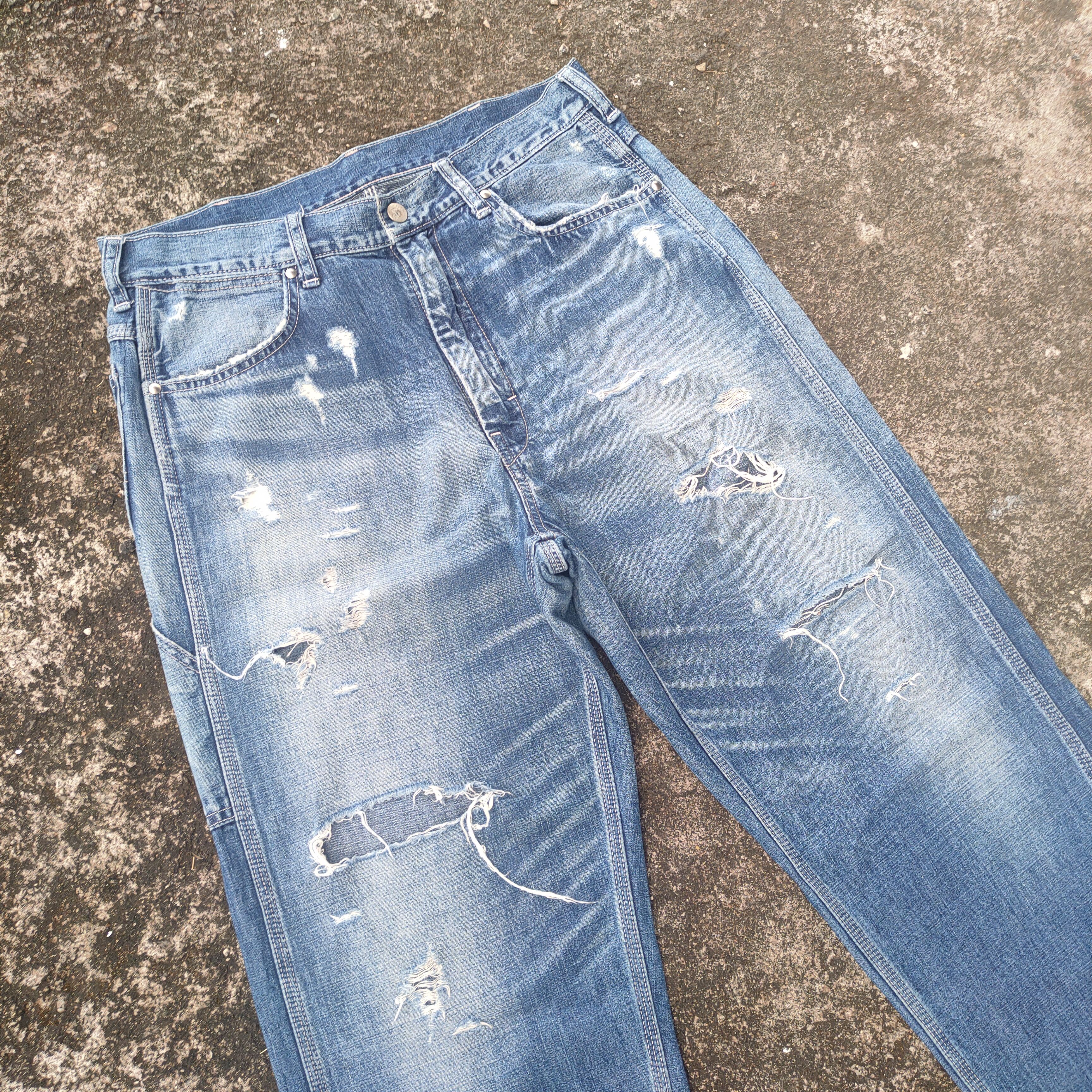 Japanese Brand VINTAGE RNA SLANG FADED DISTRESSED CARGO PANTS Size US 32 / EU 48 - 4 Thumbnail