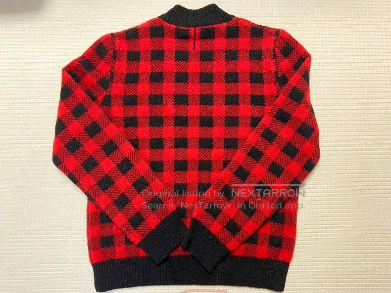 Saint Laurent Paris Saint Laurent Paris Red Black Check Sweater. Size US XL / EU 56 / 4 - 2 Thumbnail
