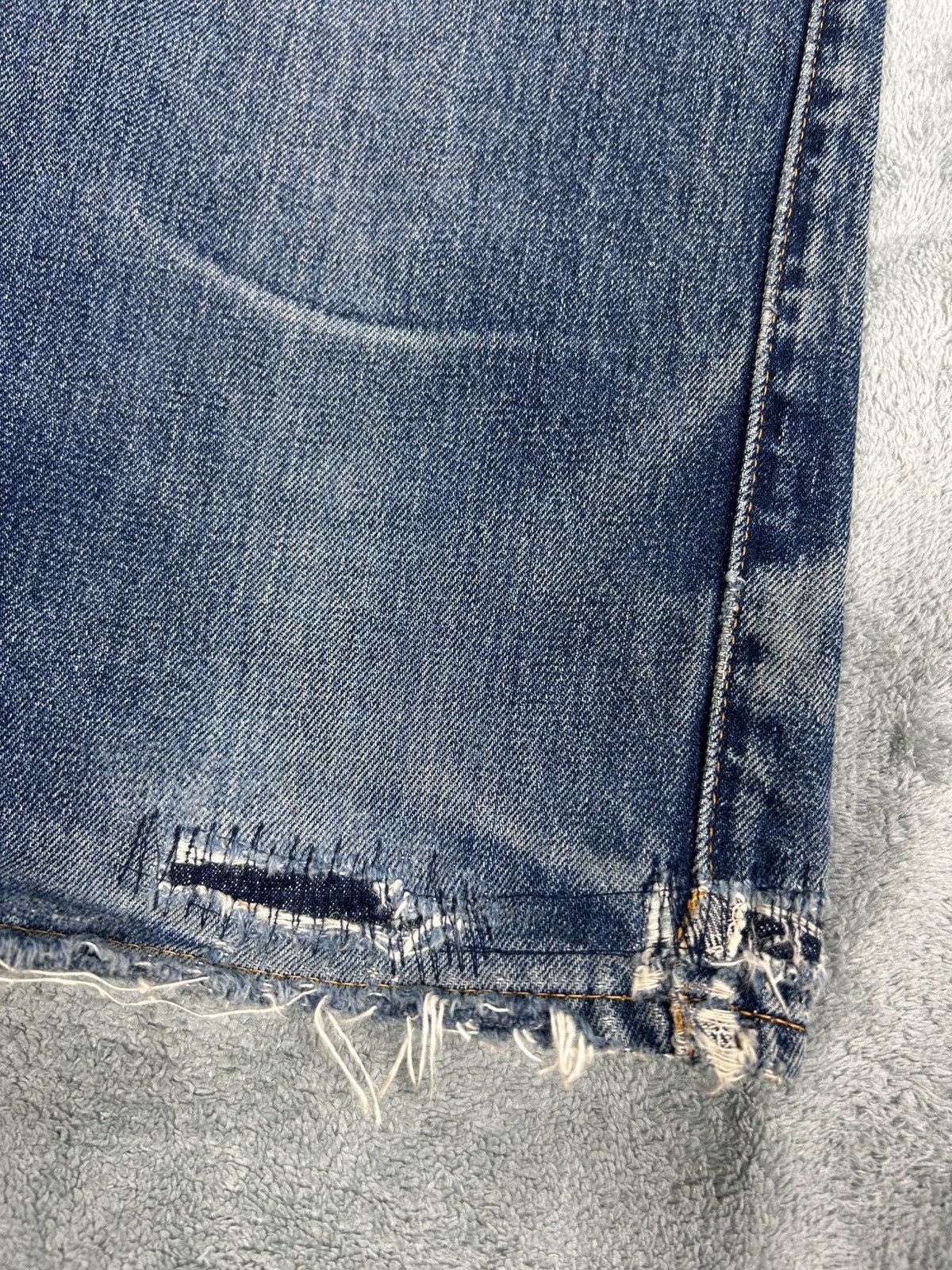 Levi's Vintage Clothing Vintage LVC Levi’s 551zxx Big E Distressed Denim Size US 33 - 10 Thumbnail