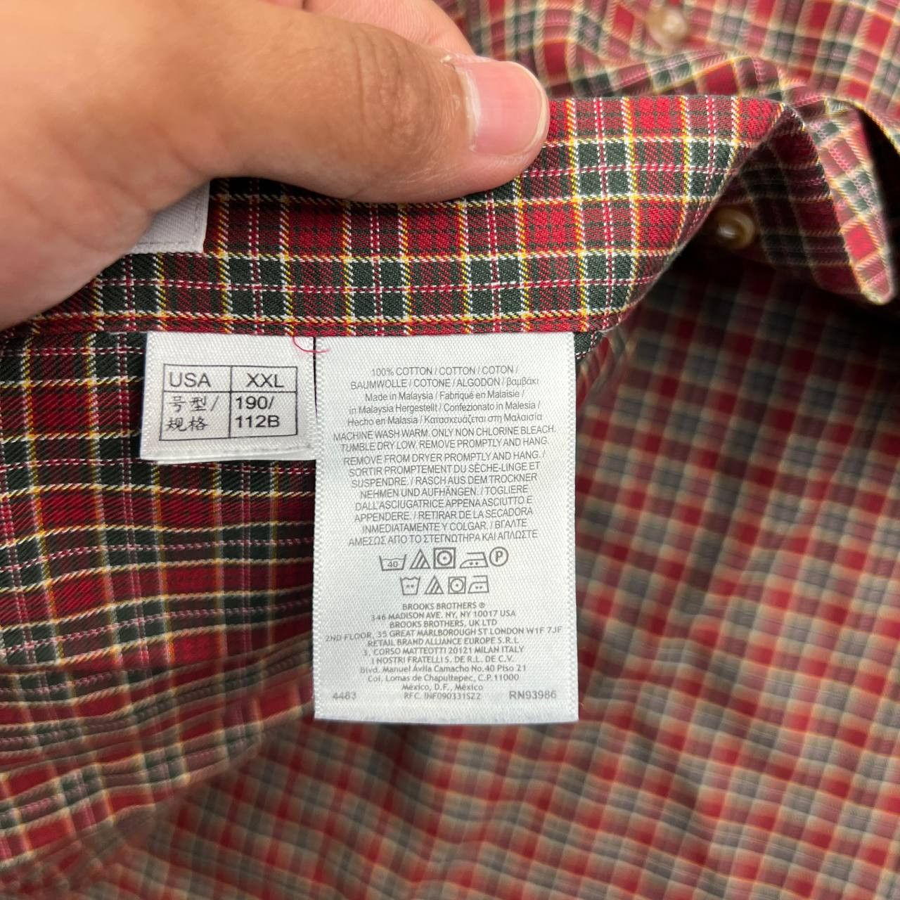 Brooks Brothers Brooks Brothers 346 Button Down Polo Shirt XXL Plaid NonIron Size US XXL / EU 58 / 5 - 5 Thumbnail