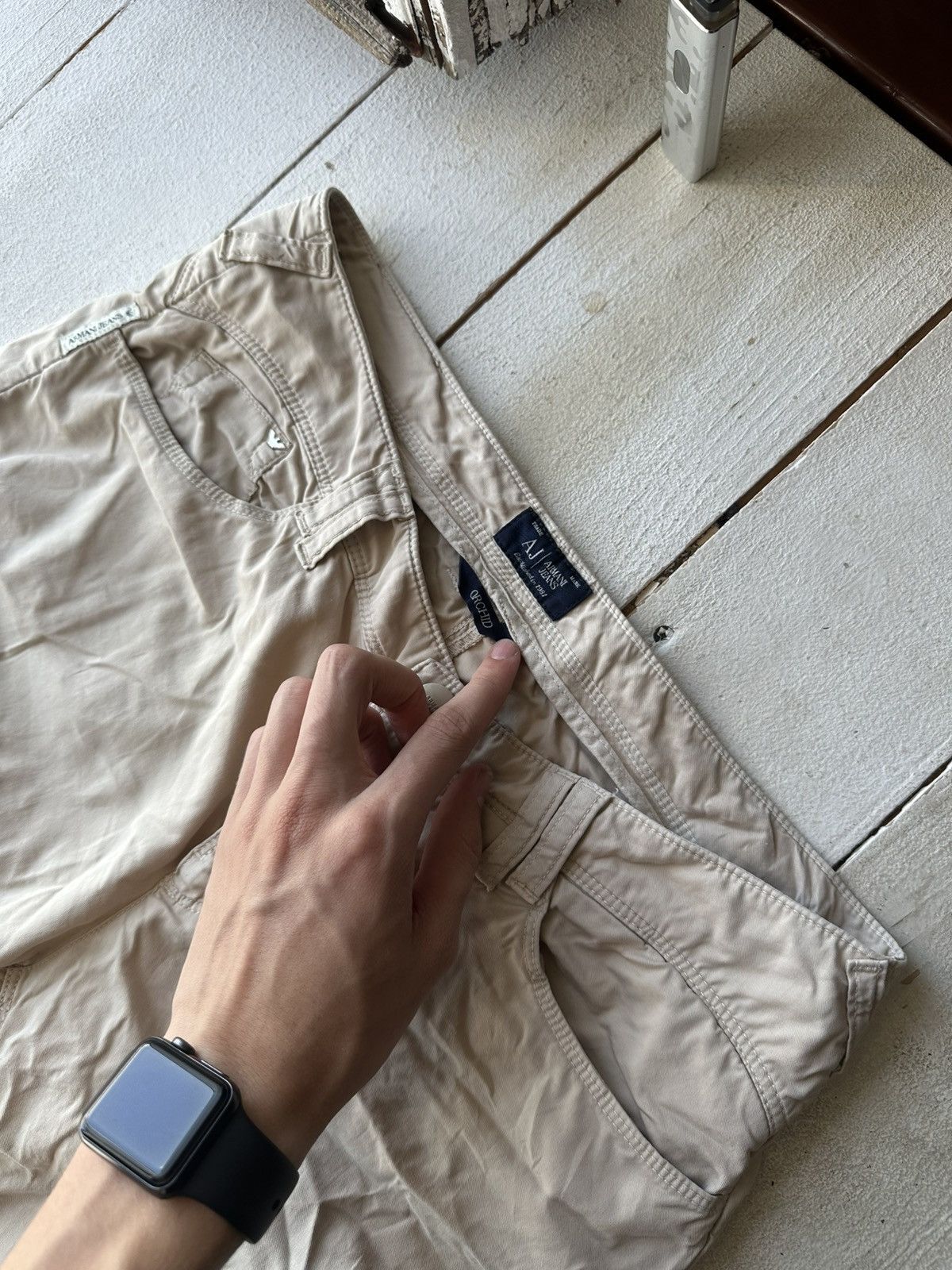 Armani 🚨 Armani Regular LUXURY OLD MONEY relax BEIGE Womens Size 29" - 8 Thumbnail
