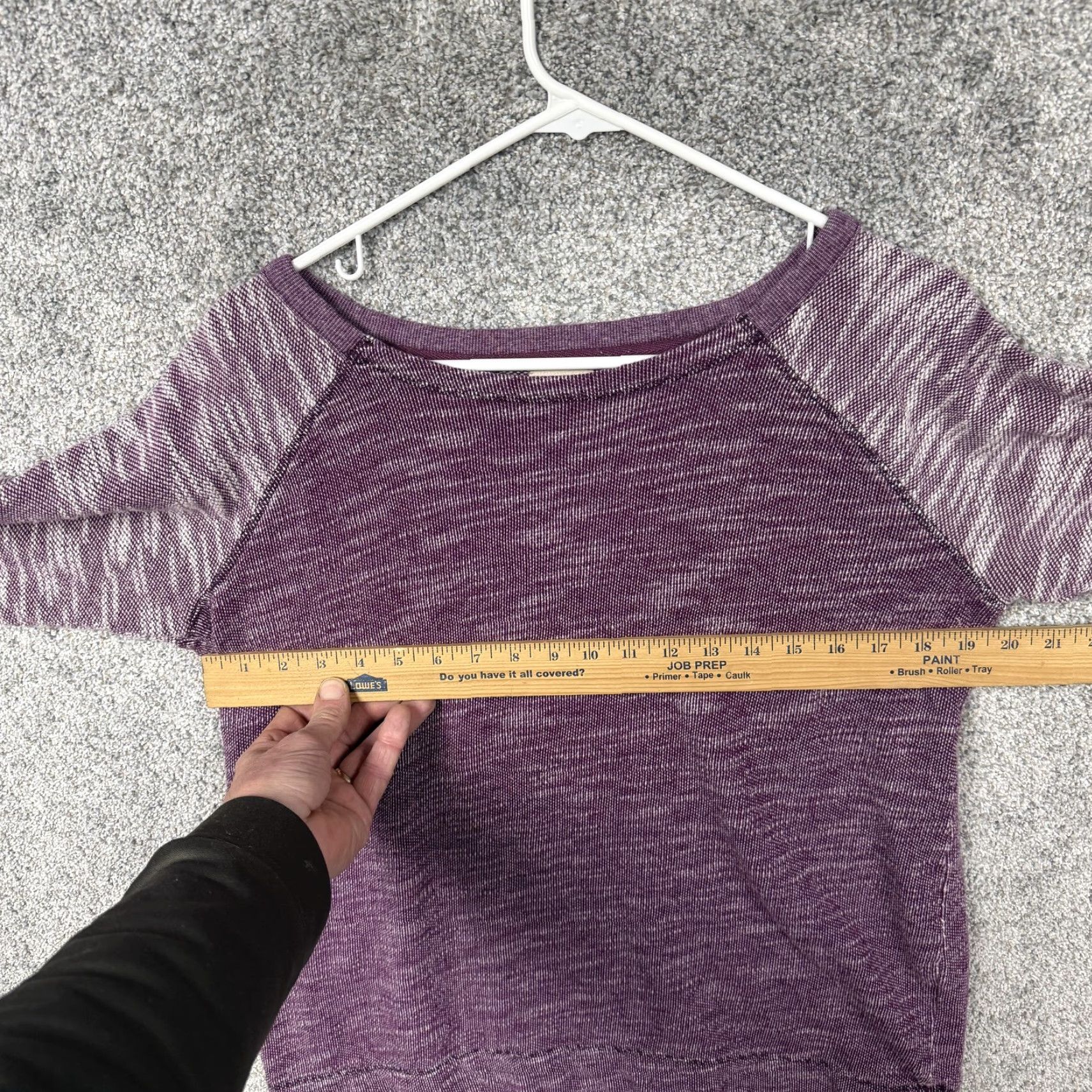 Champion Champion Sweater Womens L Purple Raglan Sleeve Knit Marled Lightweight Casual Athleticwear Size L / US 10 / IT 46 - 4 Thumbnail