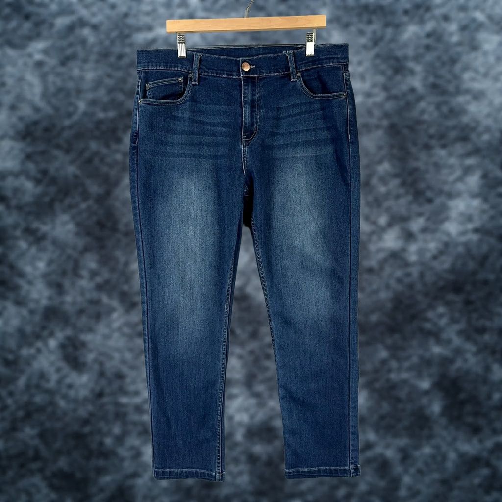 Denime Mugsy Jeans Mens Tapered Denim 38x30 Kinzies Blue Stretch FLX4NKZ 5-Pocket Leather Logo Pocket Lining Slim Comfort Size US 38 / EU 54 - 1 Thumbnail
