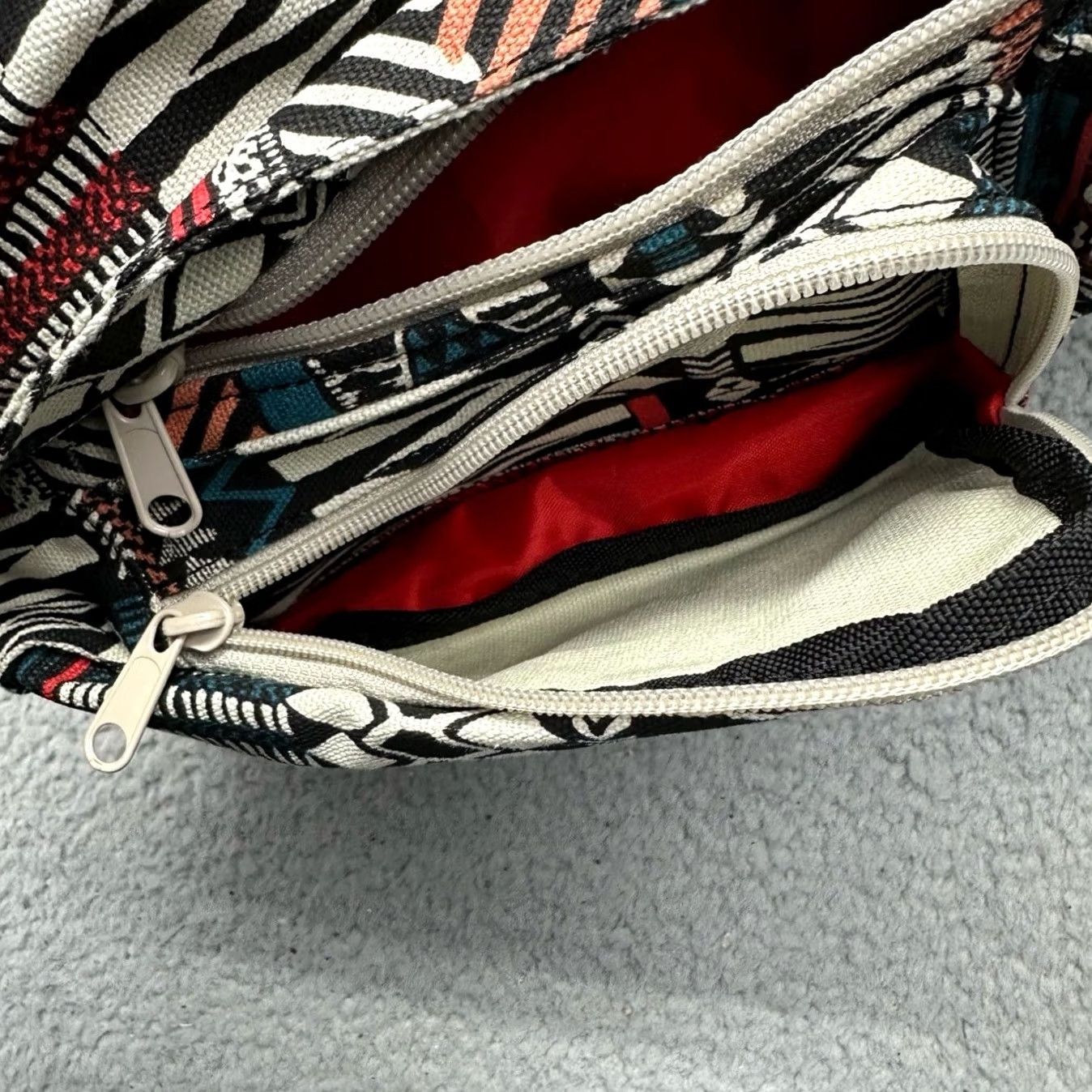 KAVU KAVU Rope Bag Backpack Sling Bag Cotton Crossbody Pattern Stack 923-869 NWT Size ONE SIZE - 6 Thumbnail