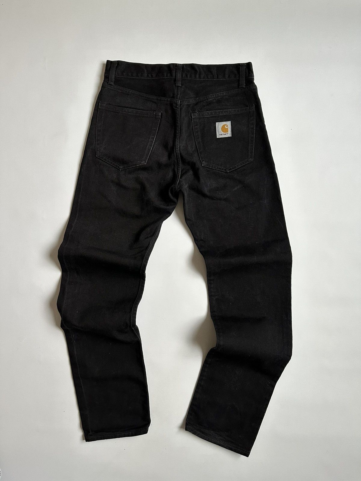 Carhartt Carhartt WIP Pontiac Pants Black Denim Jeans 29x32 Workwear Size US 29 - 1 Thumbnail
