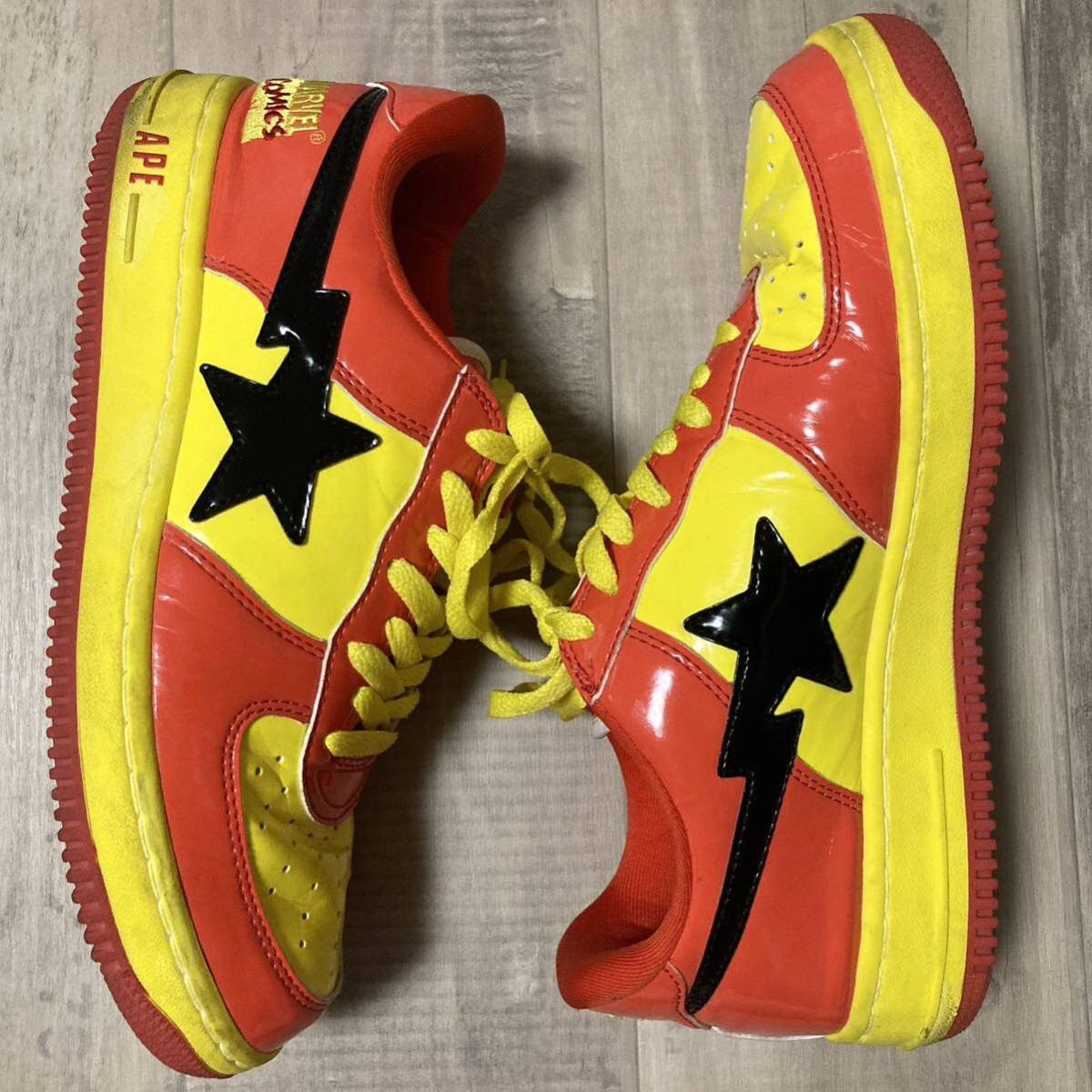 Bape × Marvel Comics × Nigo BAPE × MARVEL COMICS IronMan BAPESTA patent leather sneakers Size US 10.5 / EU 43-44 - 2 Thumbnail