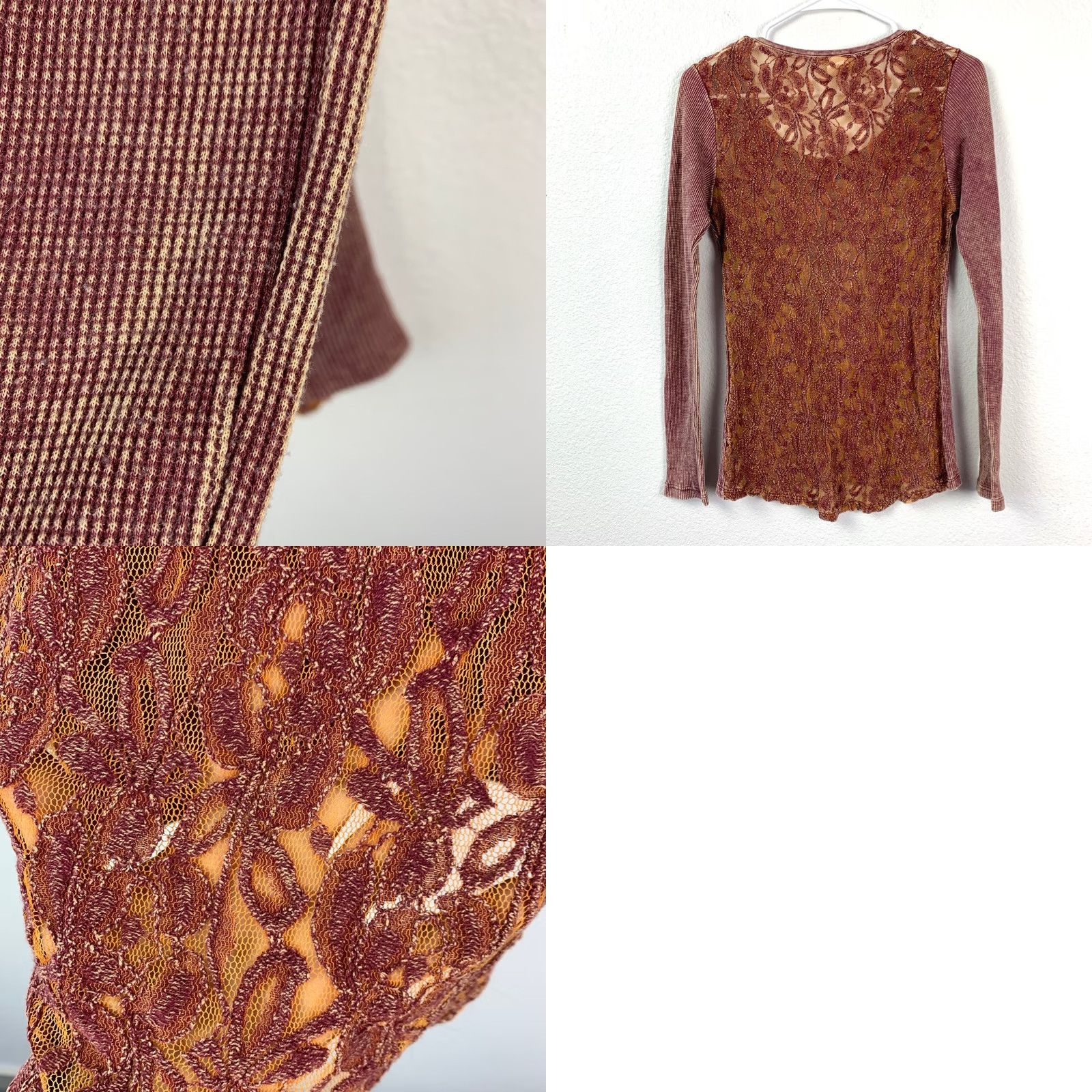 Vintage Y2K Daytrip Thermal Shirt Women's M Lace Back Twilightcore Fairy Size M / US 6-8 / IT 42-44 - 8 Thumbnail
