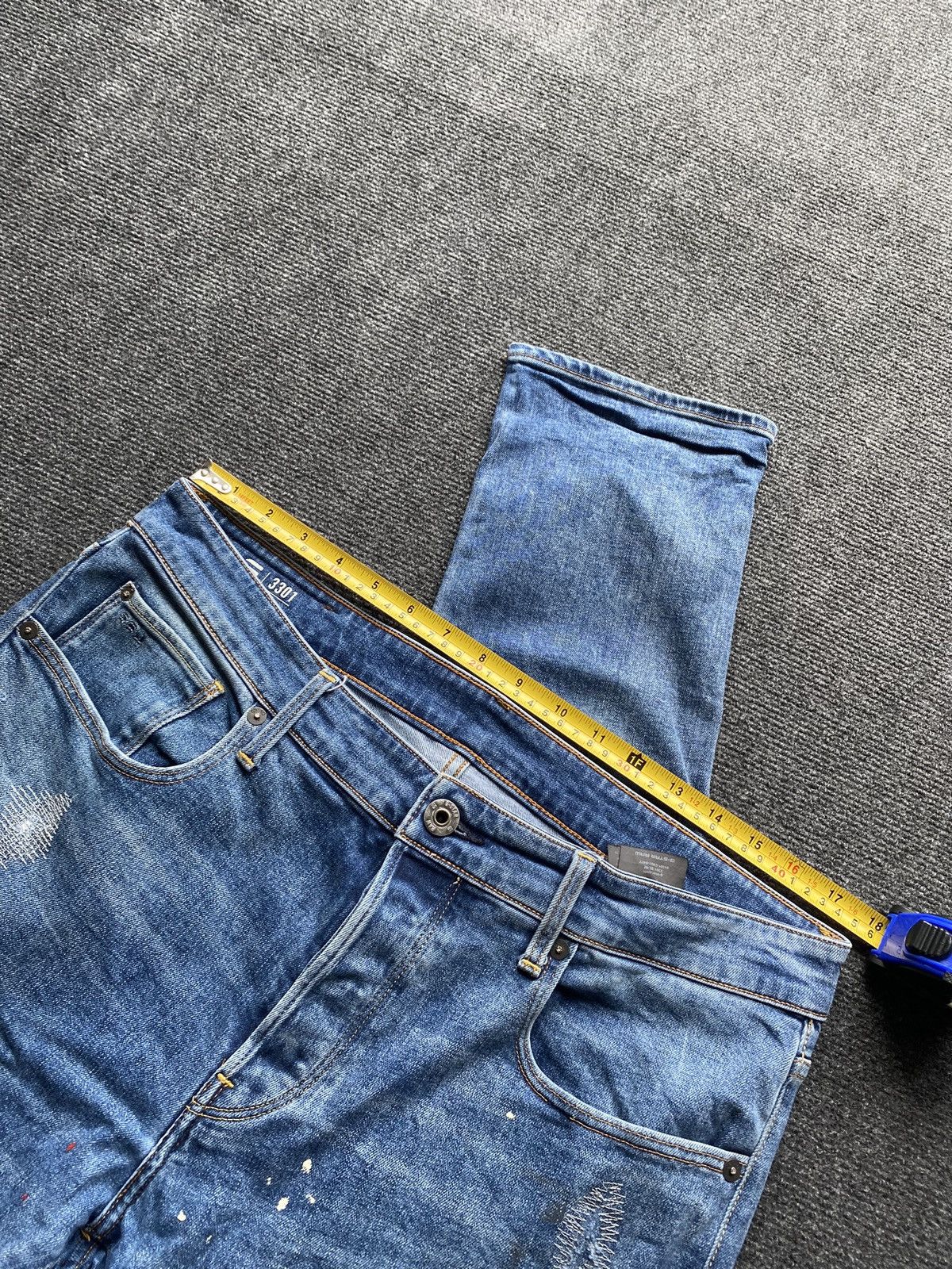 G-Star 🔥Opium Punk G Star 3301 Slim Blue jeans 34 Size US 34 / EU 50 - 6 Thumbnail