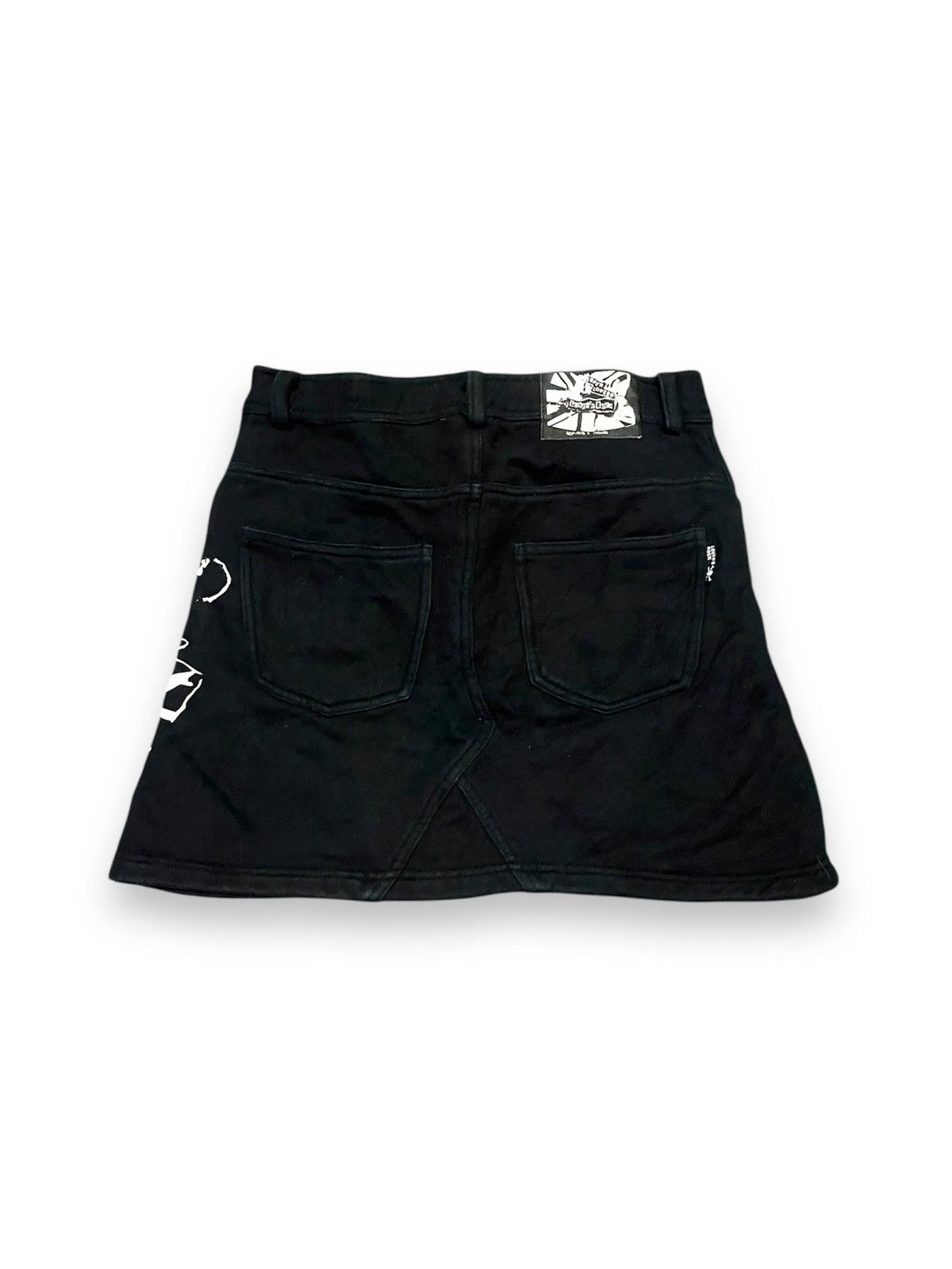 If Six Was Nine Super Lover Lover Rock Skull Black Skirt Size 28" / US 6 / IT 42 - 2 Thumbnail