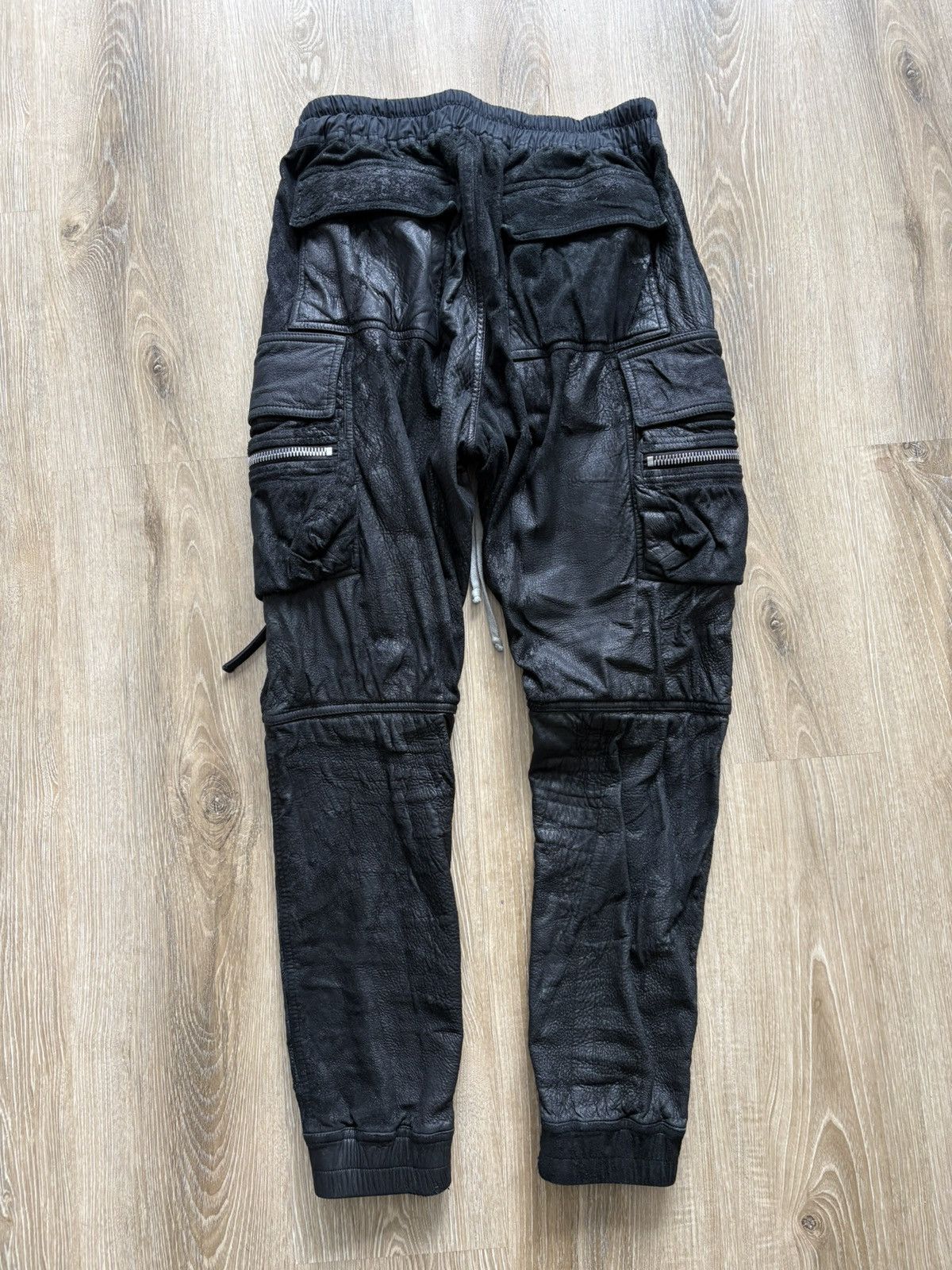 Rick Owens 2018 Sisyphus Blister leather Mastodon Cargos Size US 33 - 2 Thumbnail