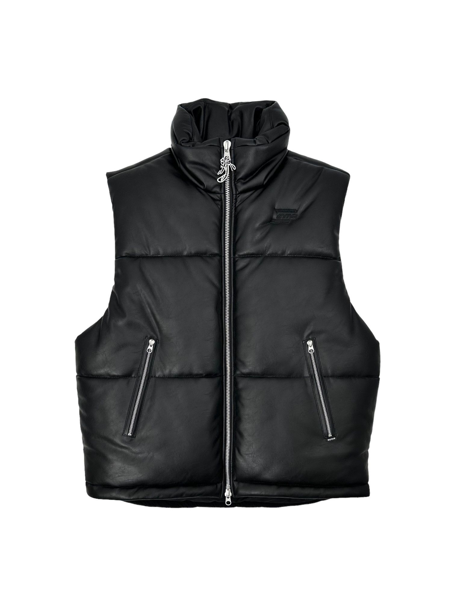 image of Eytys NWOT Black "octo" Vegan Leather Puffer Vest, Men's (Size Medium)