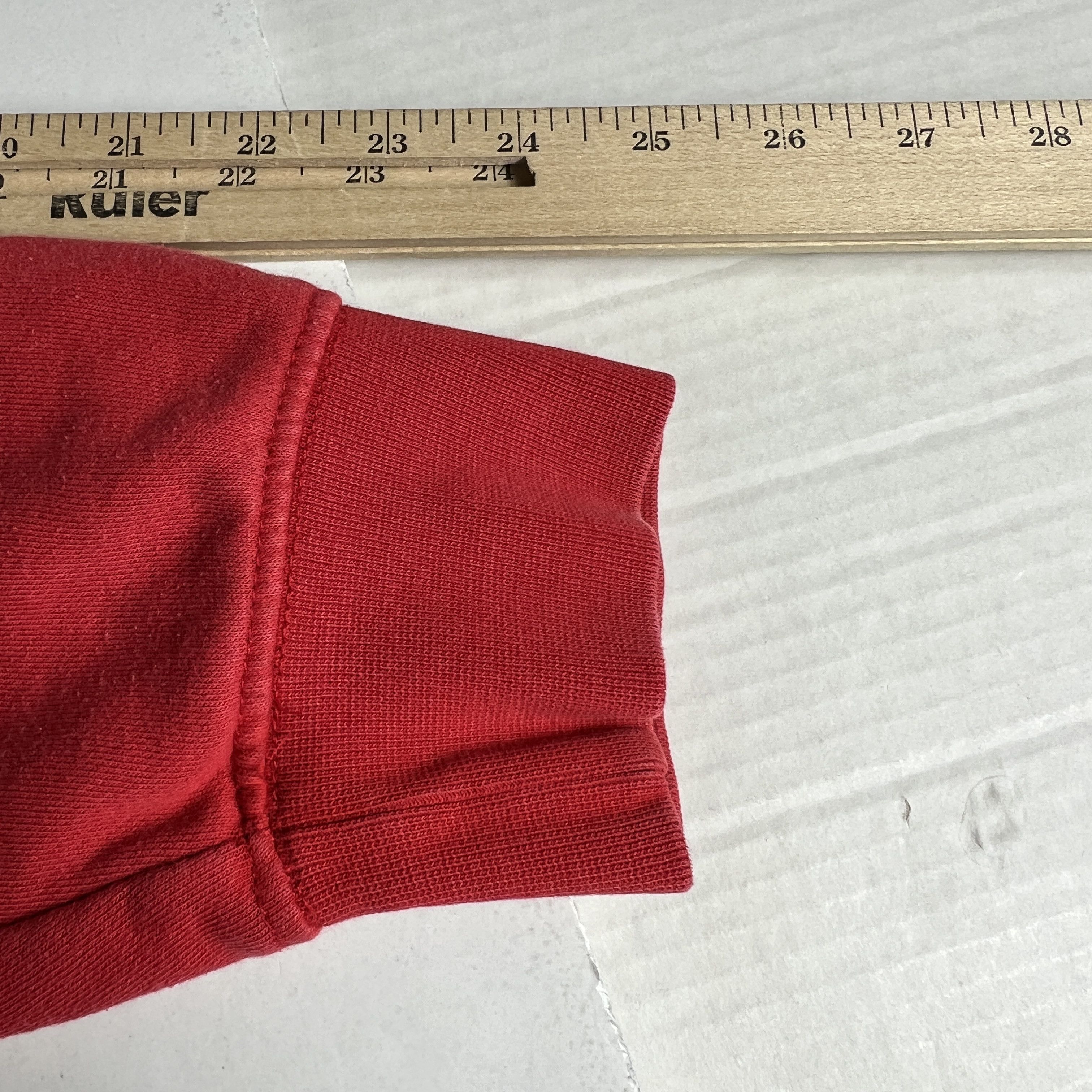 Nike Nike Sweatshirt Red Faded Check Chest Swoosh Logo Hoodie Size US L / EU 52-54 / 3 - 15 Thumbnail